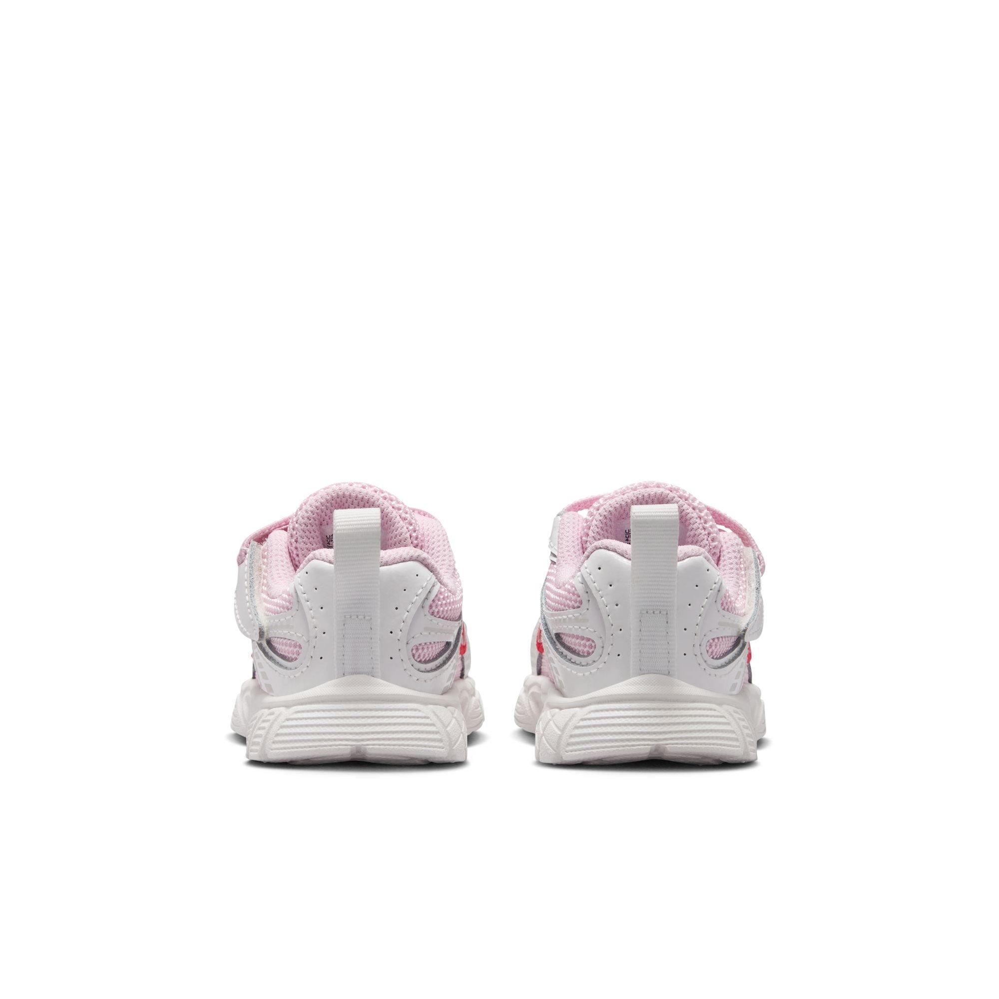 Nike V5 RNR "Summit White/Lt Crimson/Pink Foam" Toddler Girls' Shoe - PINK/RED Thumbnail View 7