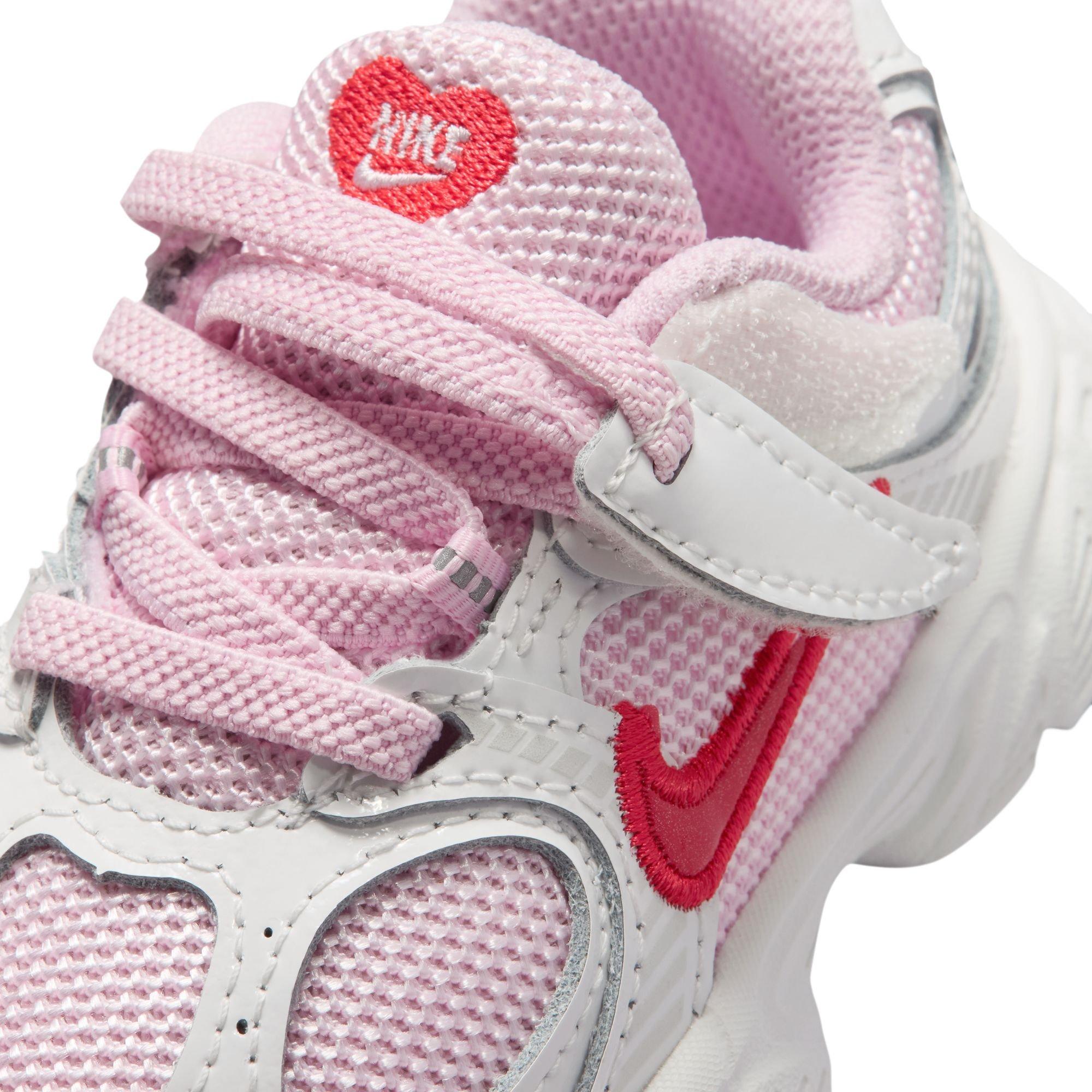 Nike V5 RNR "Summit White/Lt Crimson/Pink Foam" Toddler Girls' Shoe - PINK/RED Thumbnail View 9