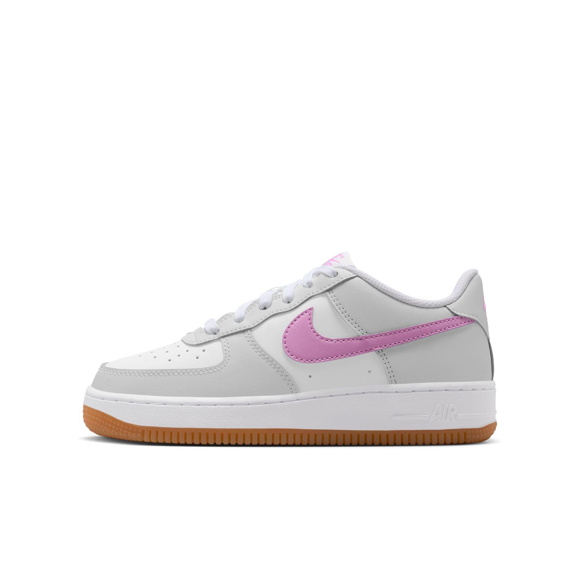 Nike Air Force 1 "White/Lt Magenta/Off-White/Gum Med Brown" Grade School Girls' Shoe - MAGENTA Thumbnail View 3