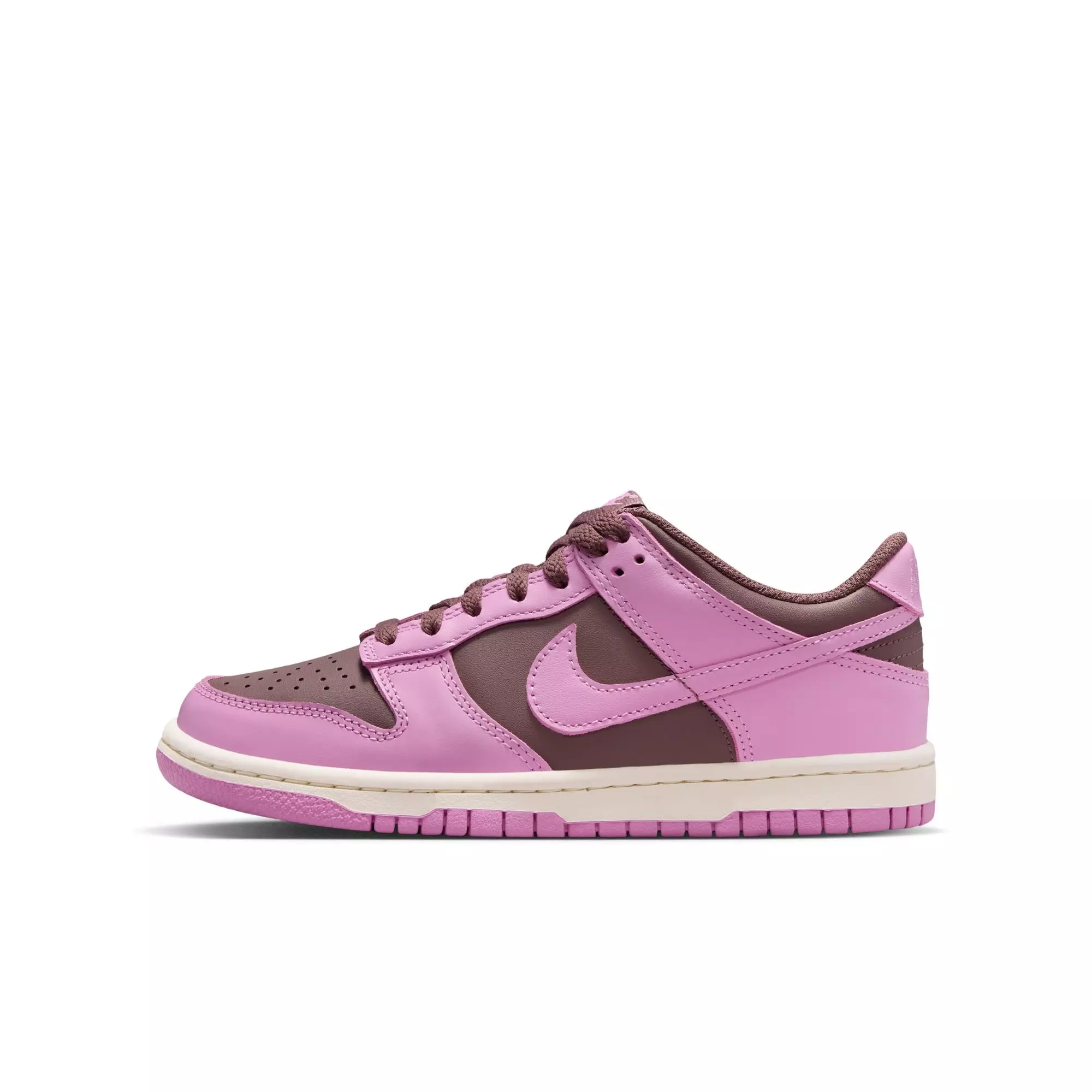 Nike Dunk Low "Tattoo/Lt Magenta/Pale Ivory" Grade School Girls' Shoe - BROWN/PINK
