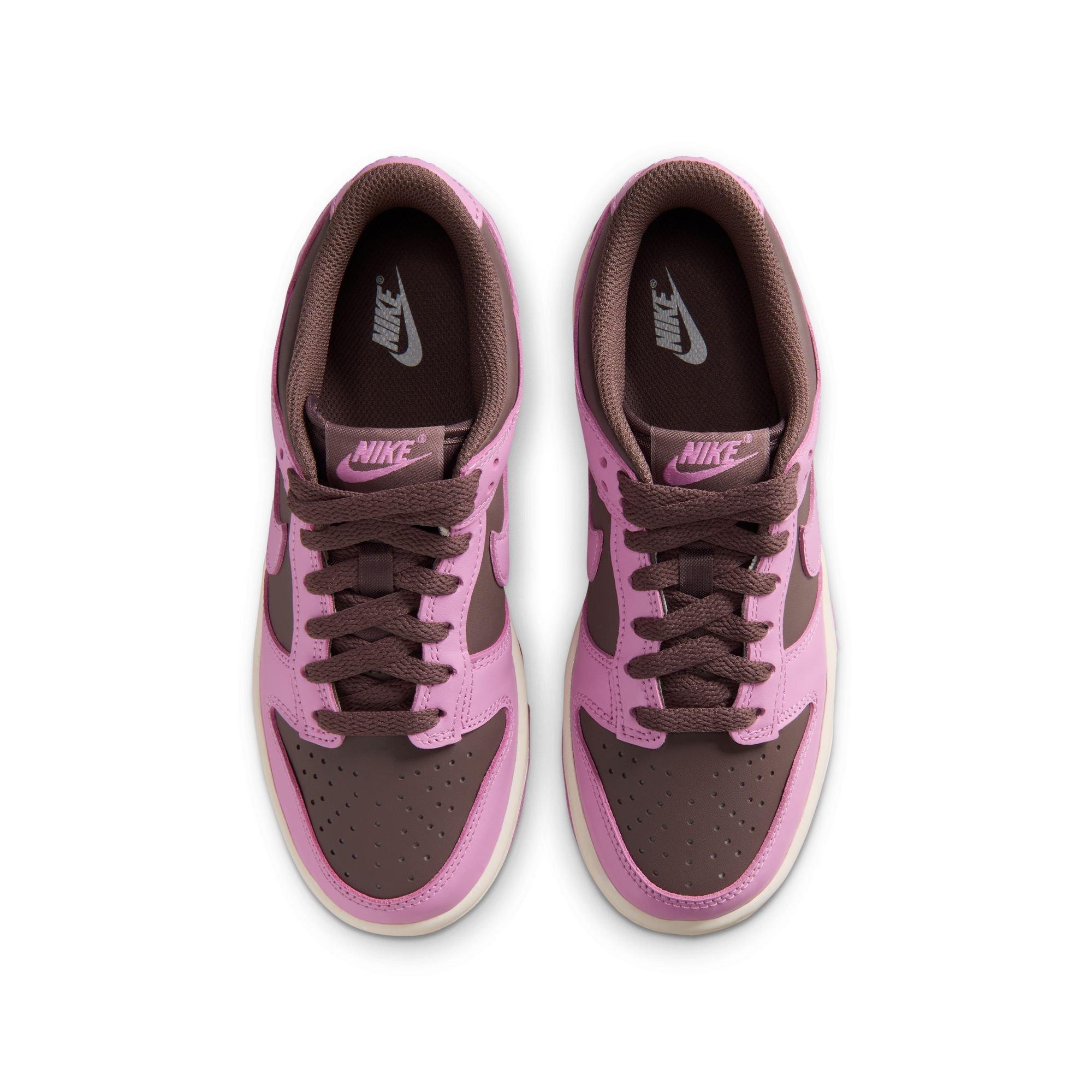 Nike Dunk Low "Tattoo/Lt Magenta/Pale Ivory" Grade School Girls' Shoe - BROWN/PINK Thumbnail View 6