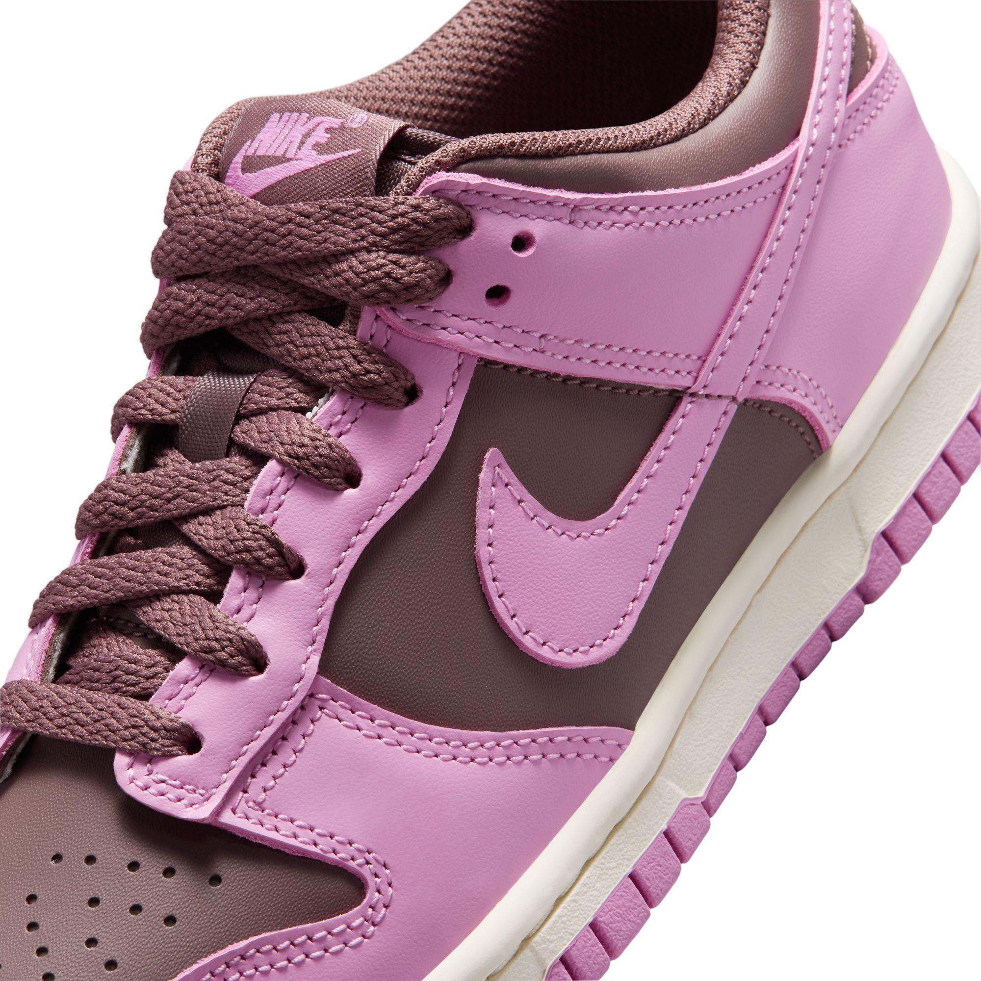 Nike Dunk Low "Tattoo/Lt Magenta/Pale Ivory" Grade School Girls' Shoe - BROWN/PINK Thumbnail View 10