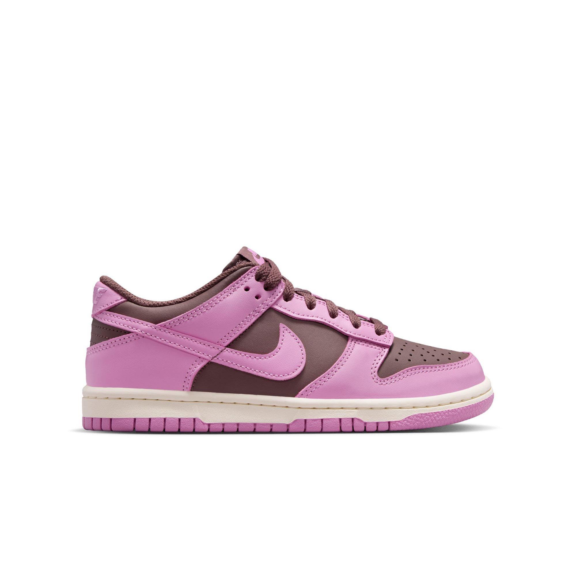 Nike Dunk Low "Tattoo/Lt Magenta/Pale Ivory" Grade School Girls' Shoe - BROWN/PINK Thumbnail View 1