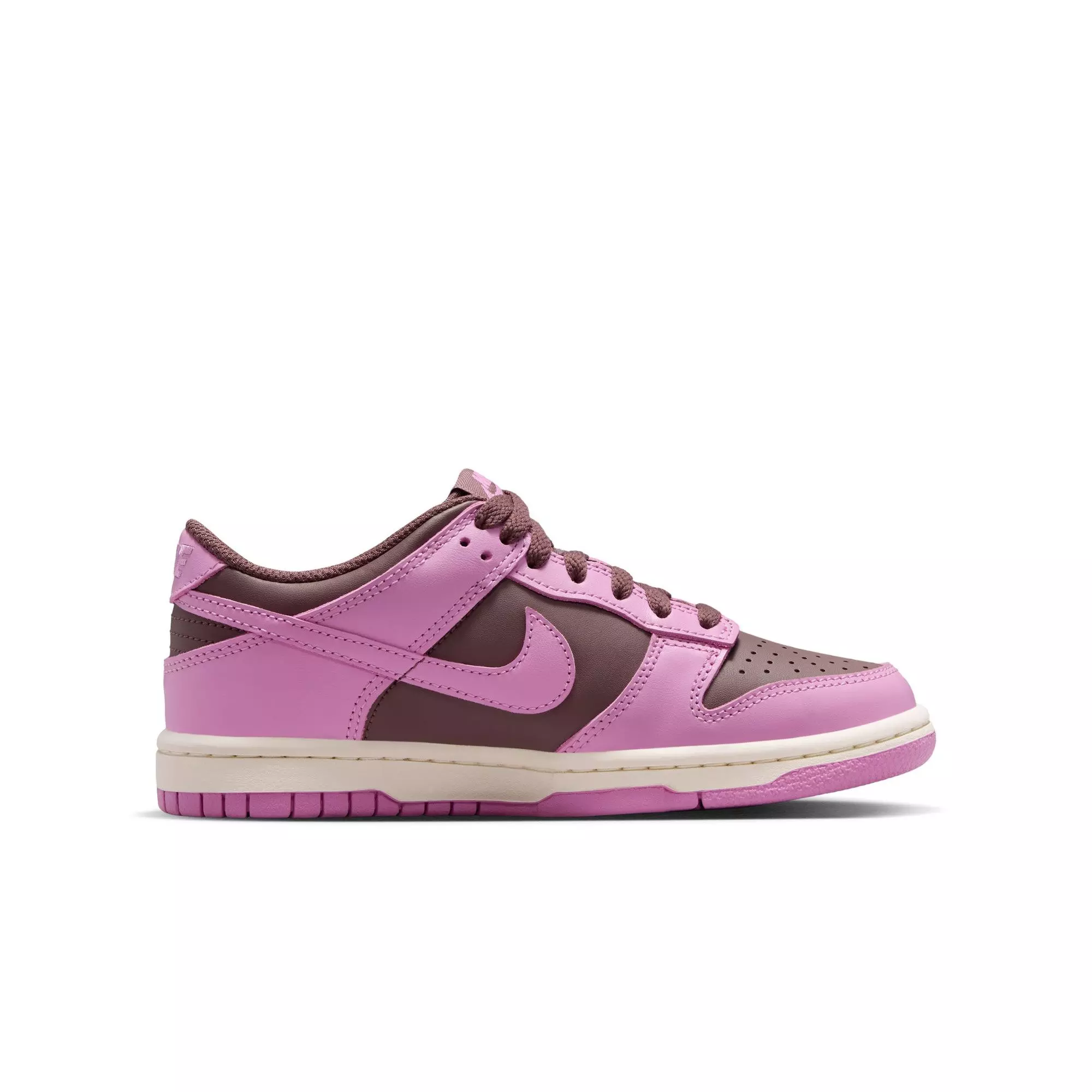 Nike Dunk Low "Tattoo/Lt Magenta/Pale Ivory" Grade School Girls' Shoe - BROWN/PINK