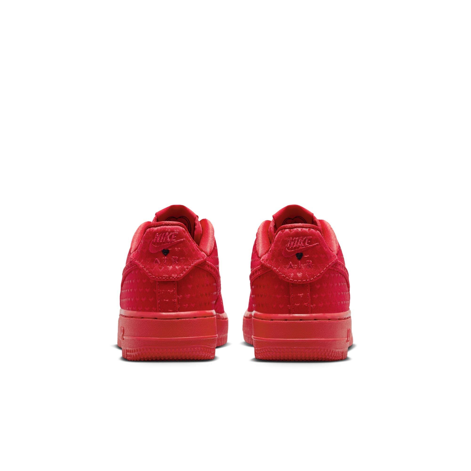 Nike Air Force 1 "Valentine&rsquo;s Day" Grade School Kids' Shoe - UNIVERSITY RED/BLACK Thumbnail View 10