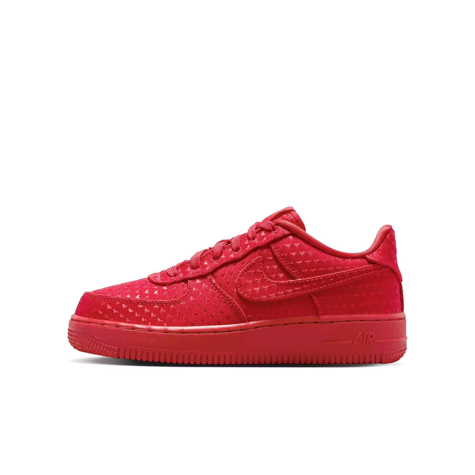 Nike Air Force 1 "Valentine&rsquo;s Day" Grade School Kids' Shoe - UNIVERSITY RED/BLACK