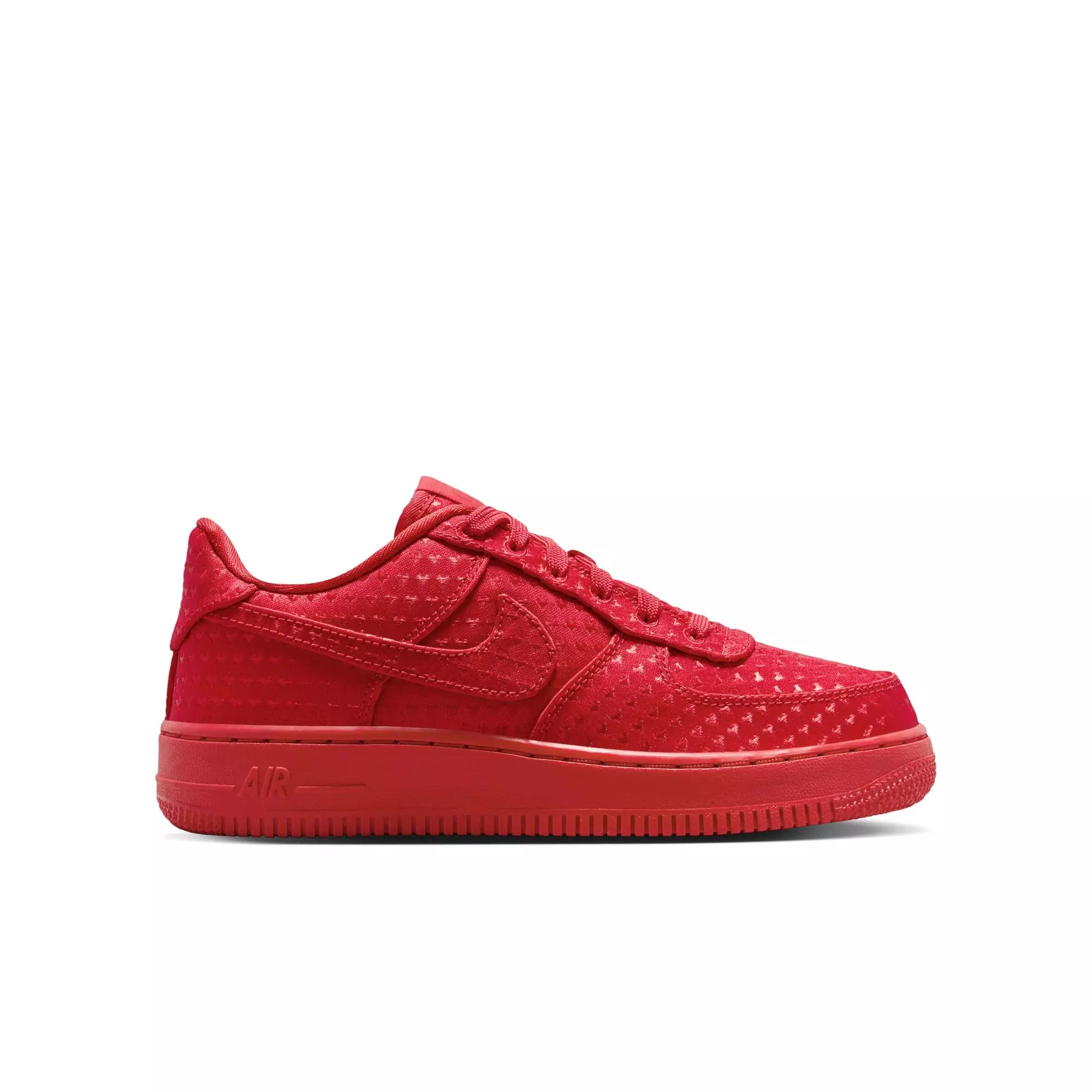 Nike Air Force 1 "Valentine&rsquo;s Day" Grade School Kids' Shoe - UNIVERSITY RED/BLACK