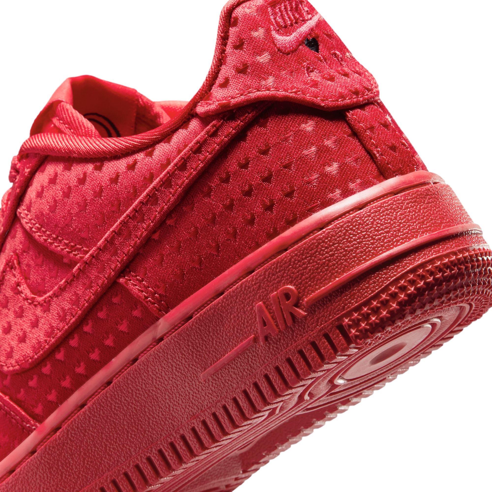 Nike Air Force 1 "Valentine&rsquo;s Day" Grade School Kids' Shoe - UNIVERSITY RED/BLACK Thumbnail View 6