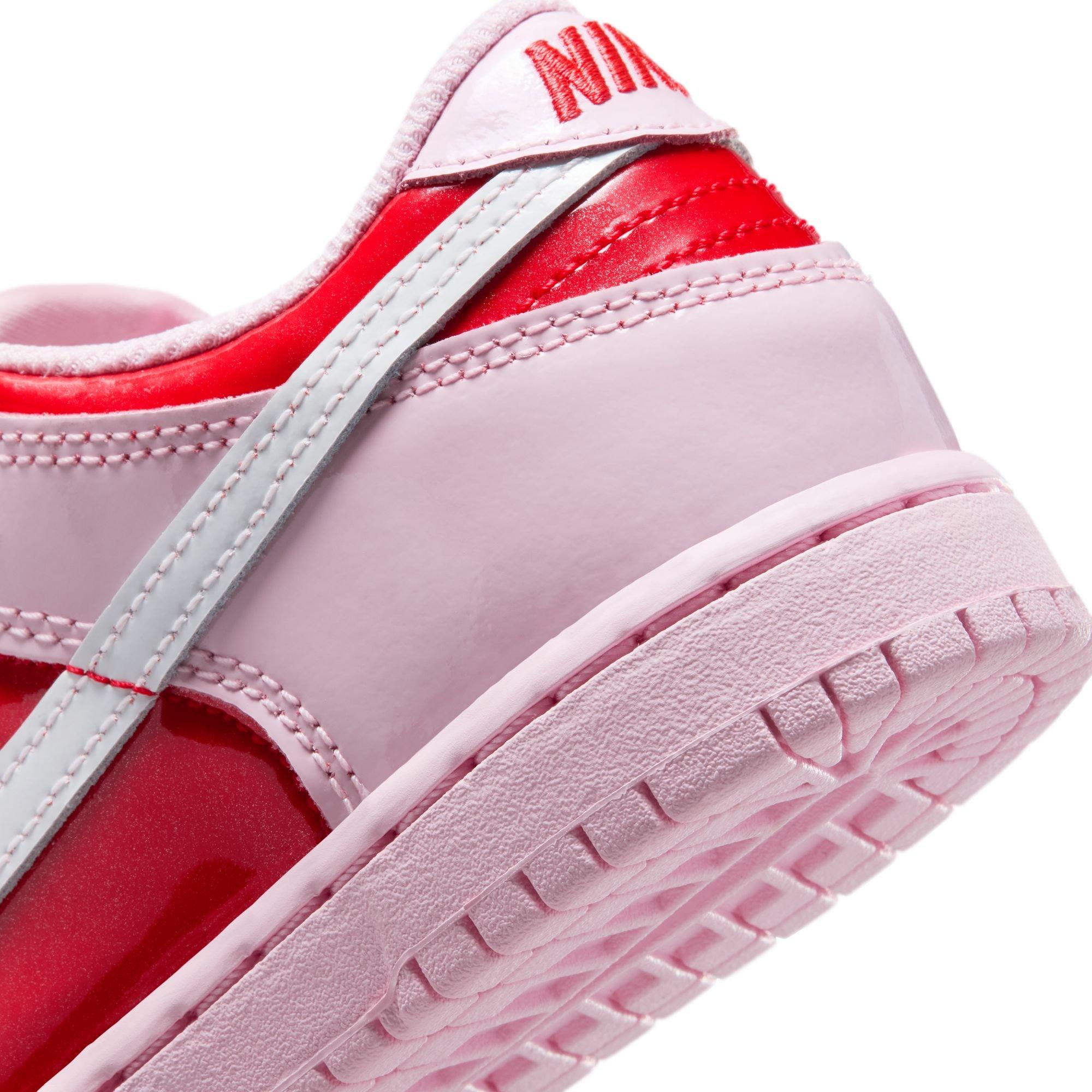 Nike Dunk Low "Pink Foam/Summit White/Lt Crimson" Preschool Girls' Shoe - PINK/RED Thumbnail View 10