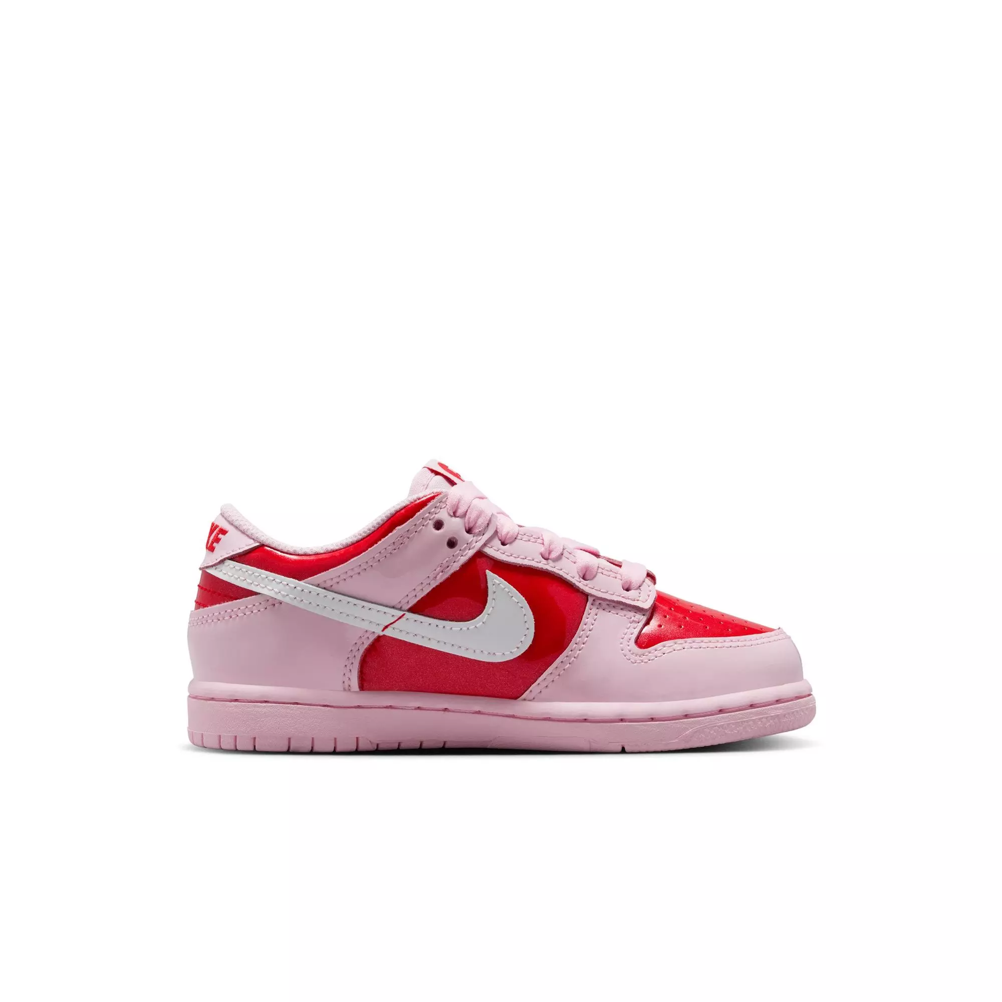 Nike Dunk Low "Pink Foam/Summit White/Lt Crimson" Preschool Girls' Shoe - PINK/RED