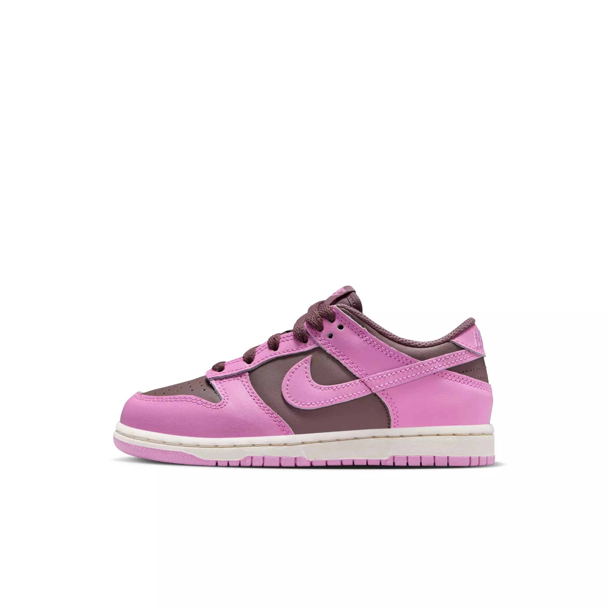 Nike Dunk Low "Tattoo/Lt Magenta/Pale Ivory" Preschool Girls' Shoe - BROWN/PINK