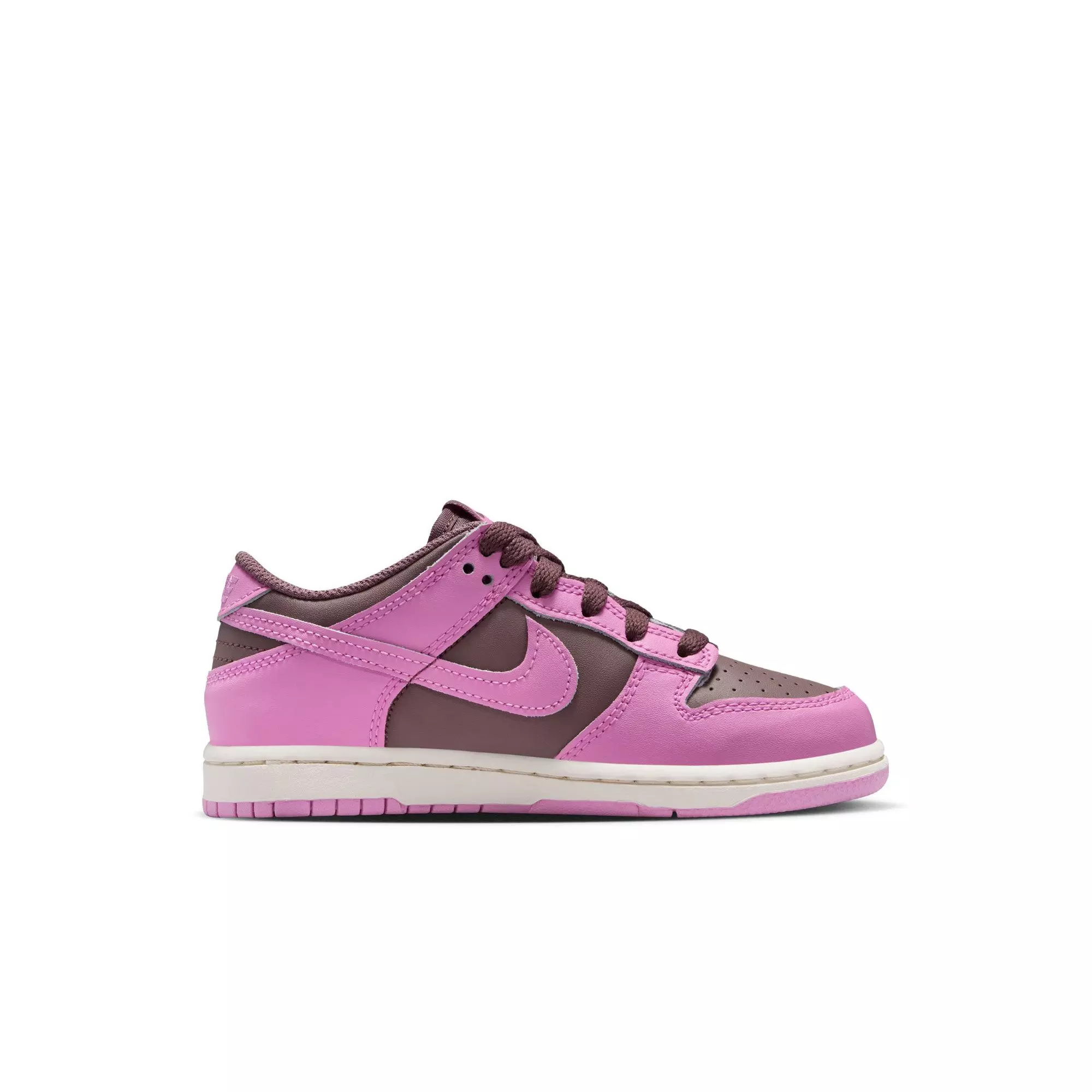 Nike Dunk Low "Tattoo/Lt Magenta/Pale Ivory" Preschool Girls' Shoe - BROWN/PINK