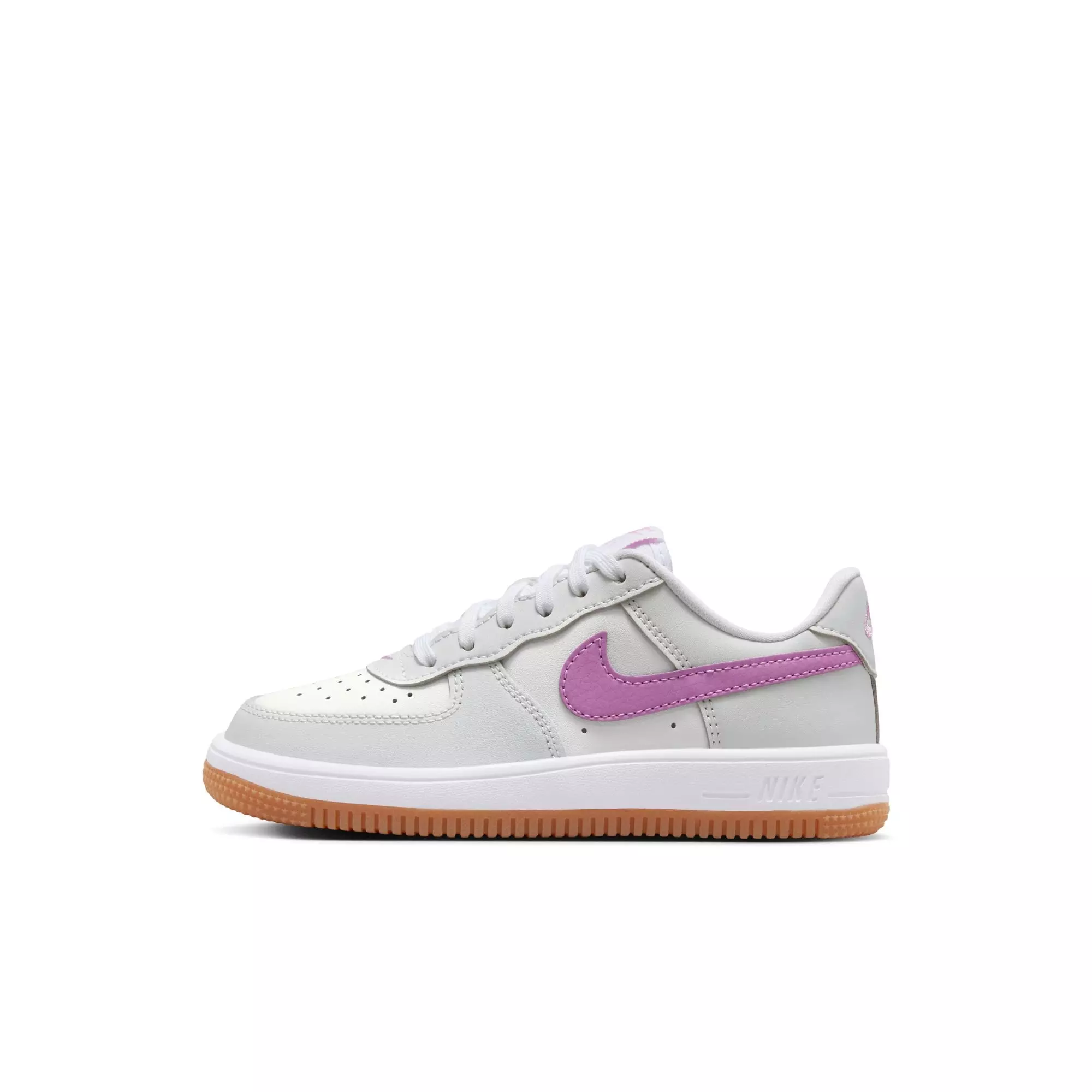 Nike Air Force 1 Low "White/Lt Magenta/Off-White" Preschool Girls' Shoe - MAGENTA