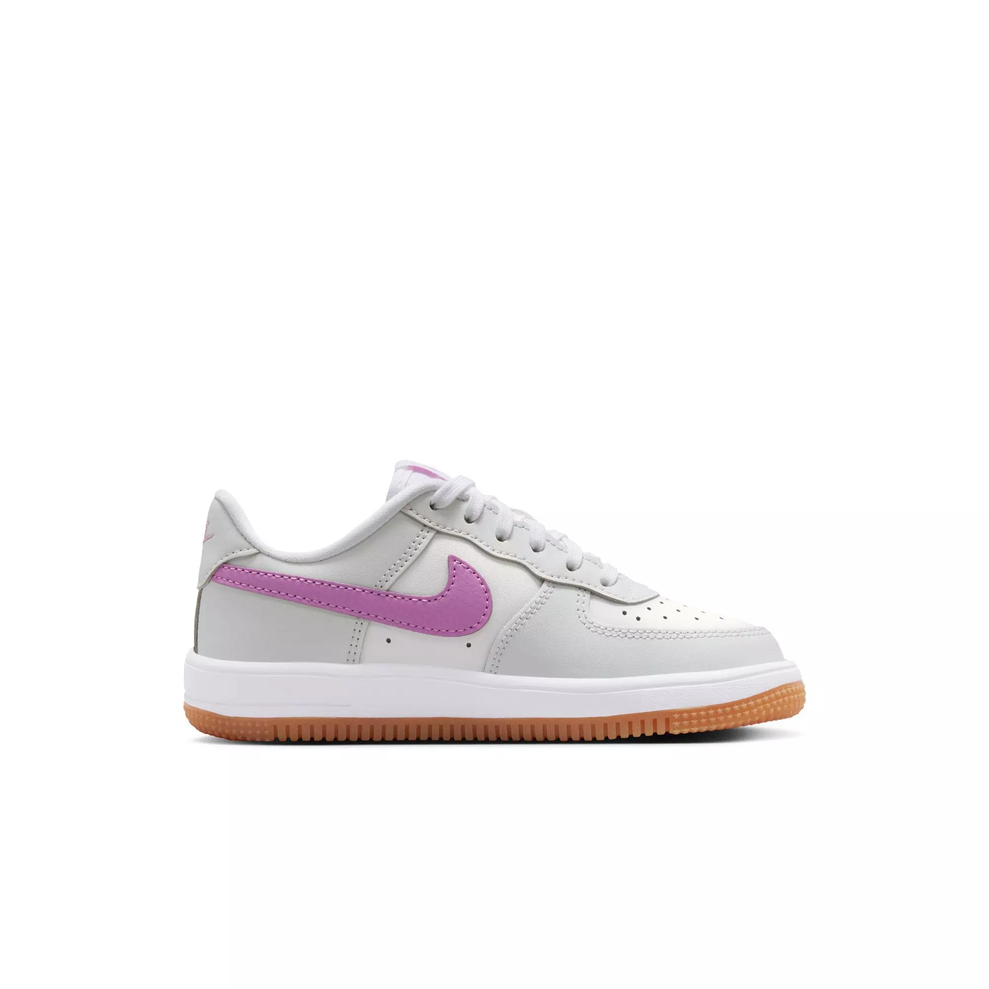 Nike Air Force 1 Low "White/Lt Magenta/Off-White" Preschool Girls' Shoe - MAGENTA