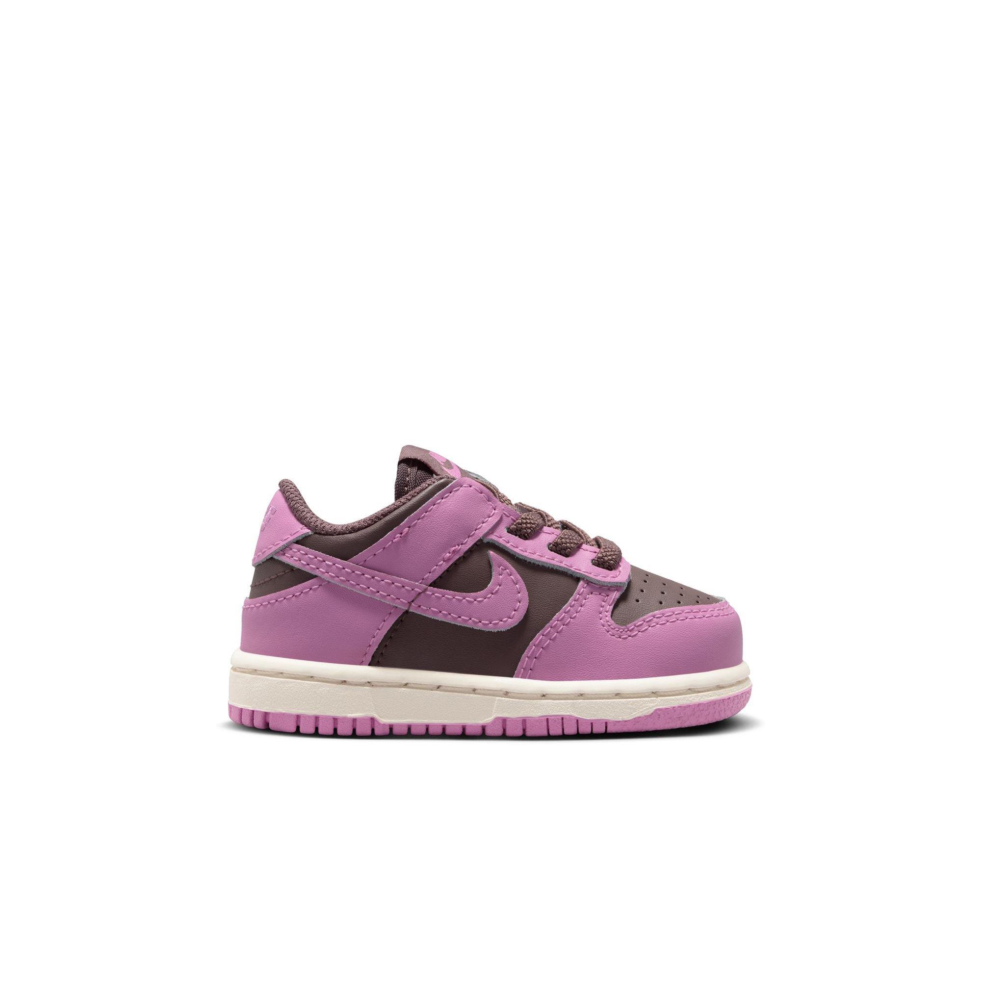 Nike Dunk Low "Tattoo/Lt Magenta/Pale Ivory" Toddler Girls' Shoe - BROWN/PINK Thumbnail View 1