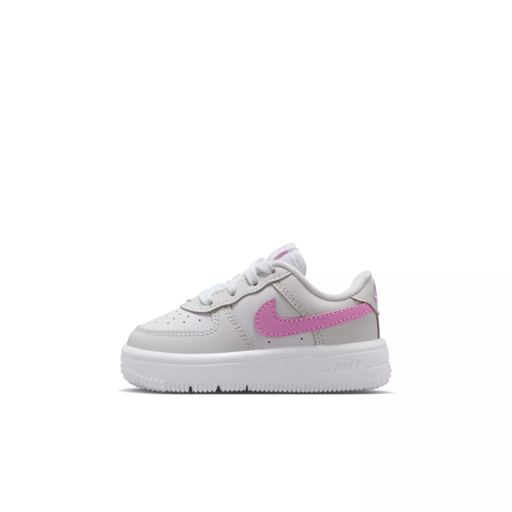 Nike Air Force 1 "White/Lt Magenta/Off-White" Toddler Girls' Shoe - MAGENTA