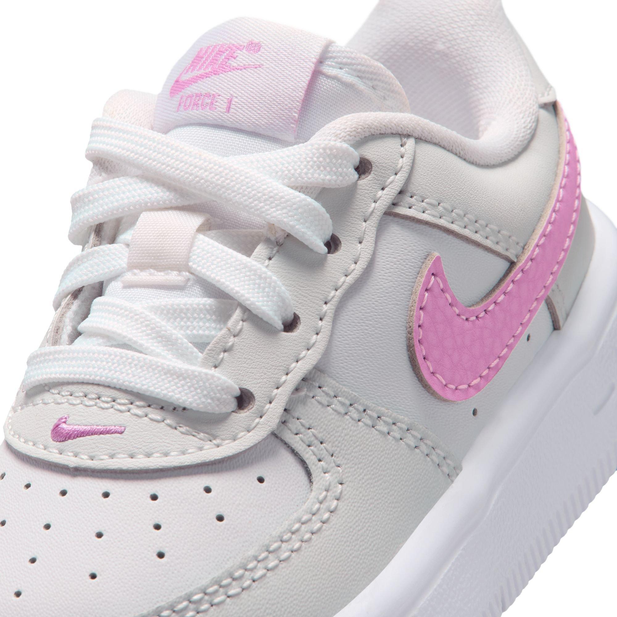 Nike Air Force 1 "White/Lt Magenta/Off-White" Toddler Girls' Shoe - MAGENTA Thumbnail View 9