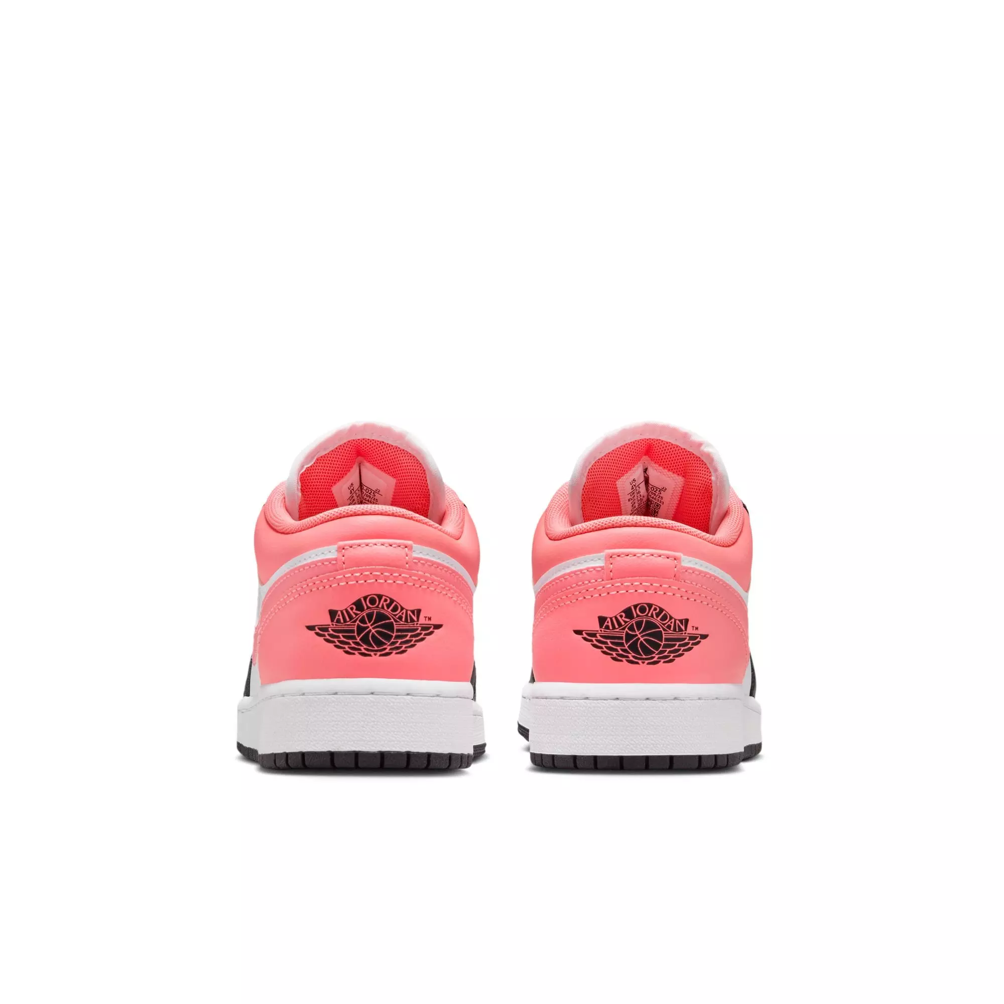 Jordan 1 Low "Black/Pink Gaze/White" Grade School Girls' Shoe - PINK/BLACK