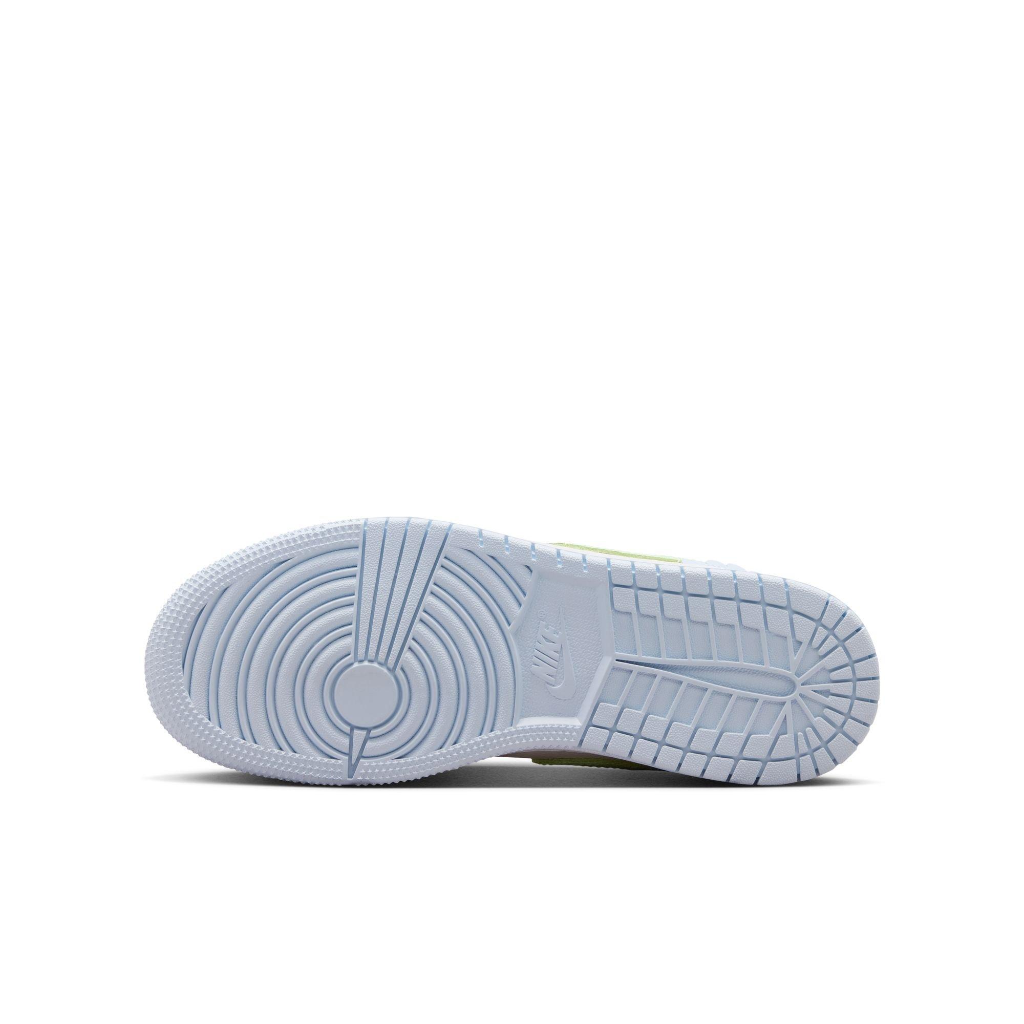 Jordan 1 Low SE "Half Blue/Vapor Green/Sail/White" Grade School Girls' Shoe - BLUE/PINK Thumbnail View 9