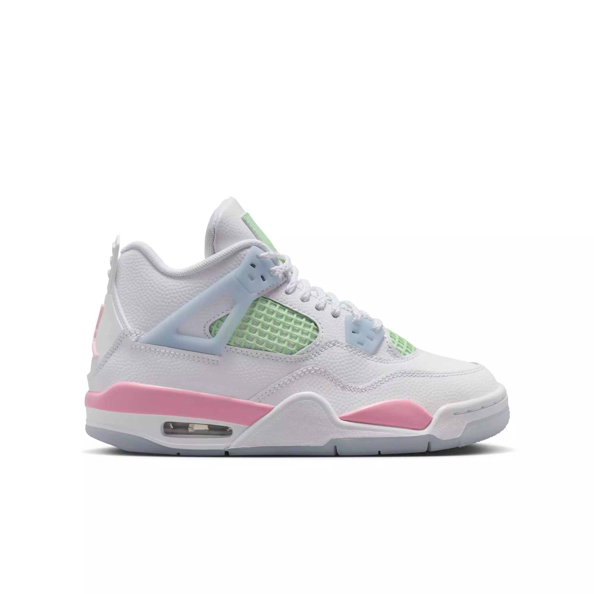 Jordan 4 Retro &ldquo;Valentine's Day&rdquo; Grade School Kids' Shoe - WHITE/SOFT PINK/HALF BLUE