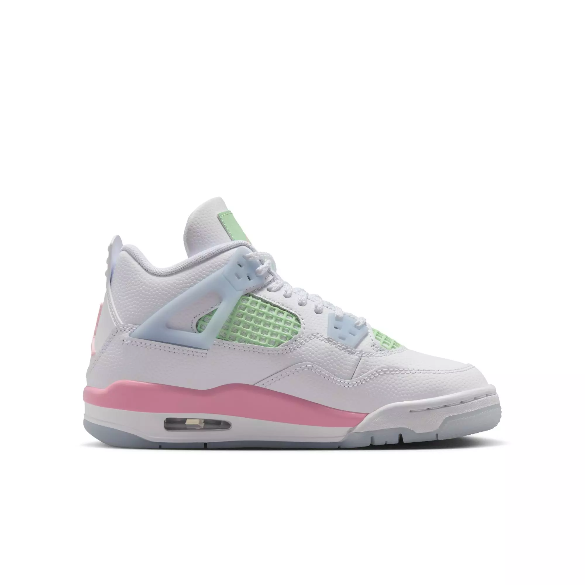 Jordan 4 Retro &ldquo;Valentine's Day&rdquo; Grade School Kids' Shoe - WHITE/SOFT PINK/HALF BLUE