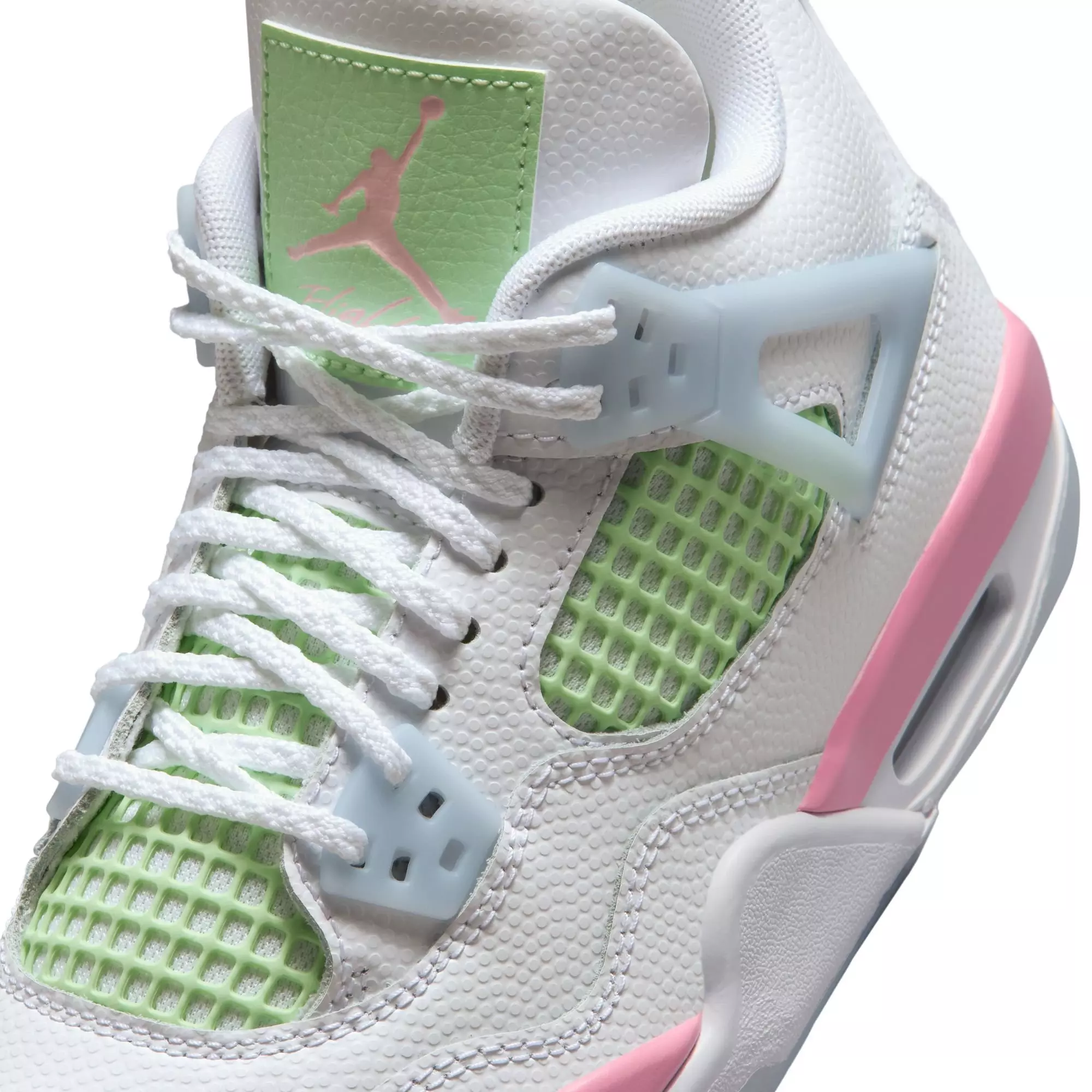 Jordan 4 Retro &ldquo;Valentine's Day&rdquo; Grade School Kids' Shoe - WHITE/SOFT PINK/HALF BLUE