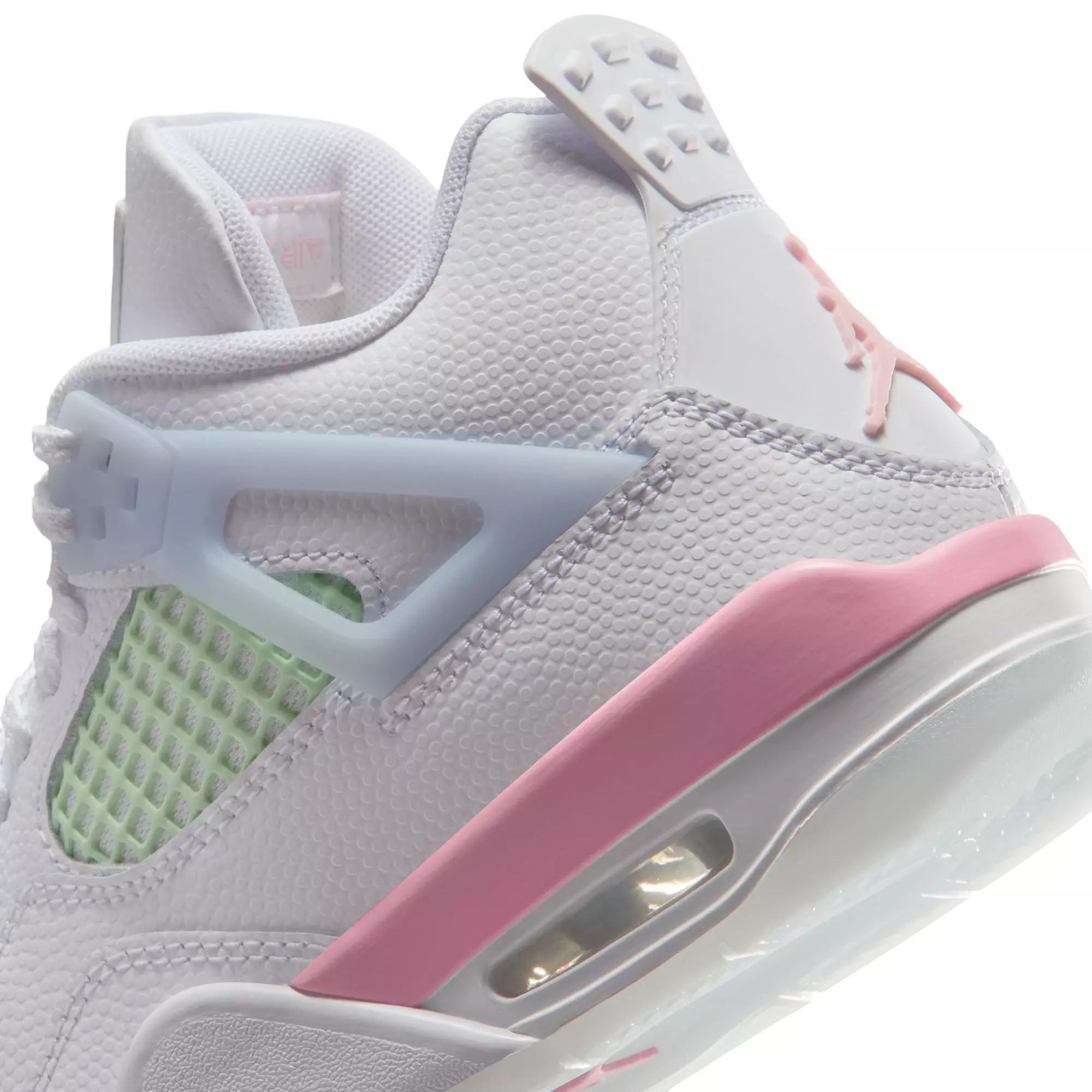 Jordan 4 Retro &ldquo;Valentine's Day&rdquo; Grade School Kids' Shoe - WHITE/SOFT PINK/HALF BLUE