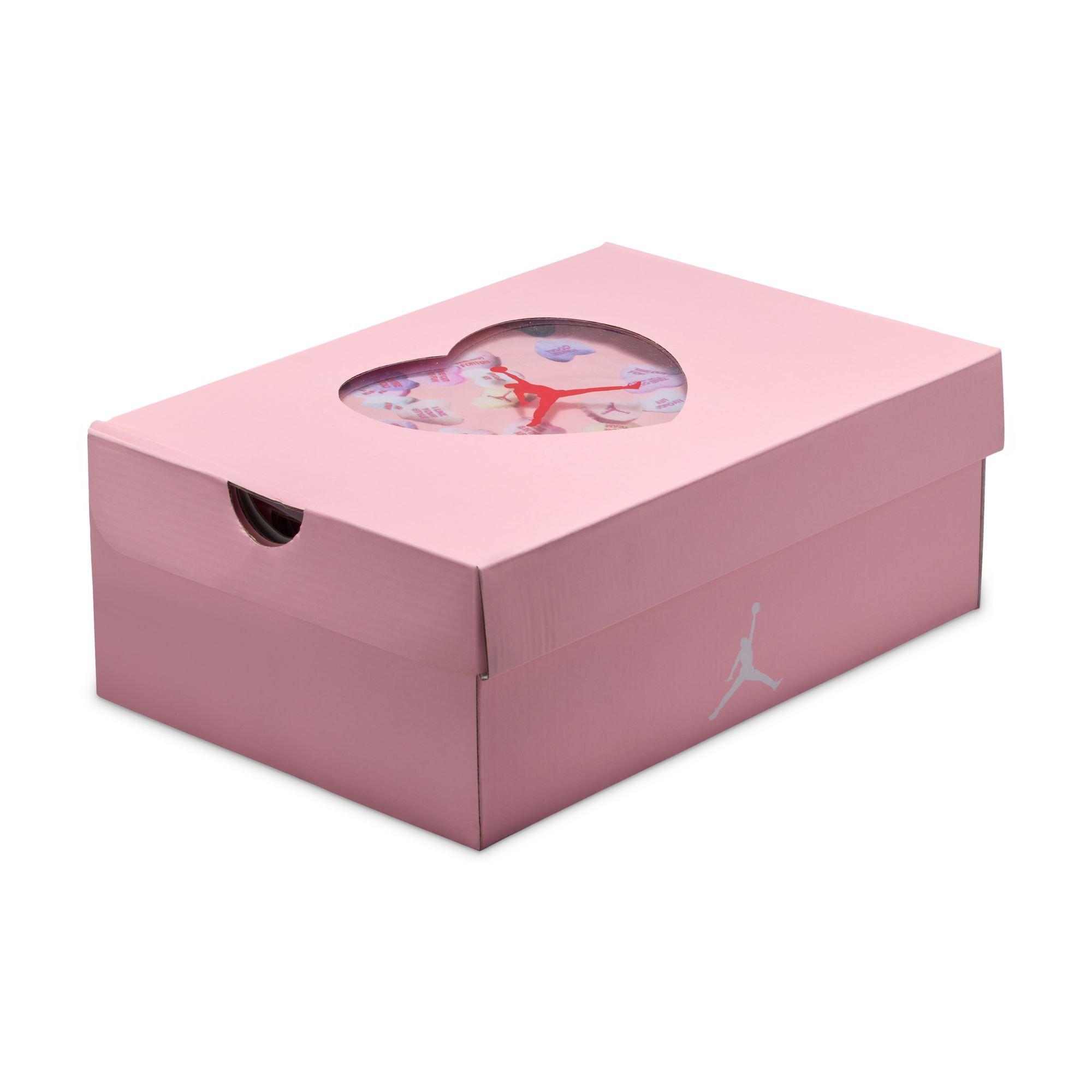 Jordan 4 Retro &ldquo;Valentine's Day&rdquo; Grade School Kids' Shoe - WHITE/SOFT PINK/HALF BLUE Thumbnail View 7