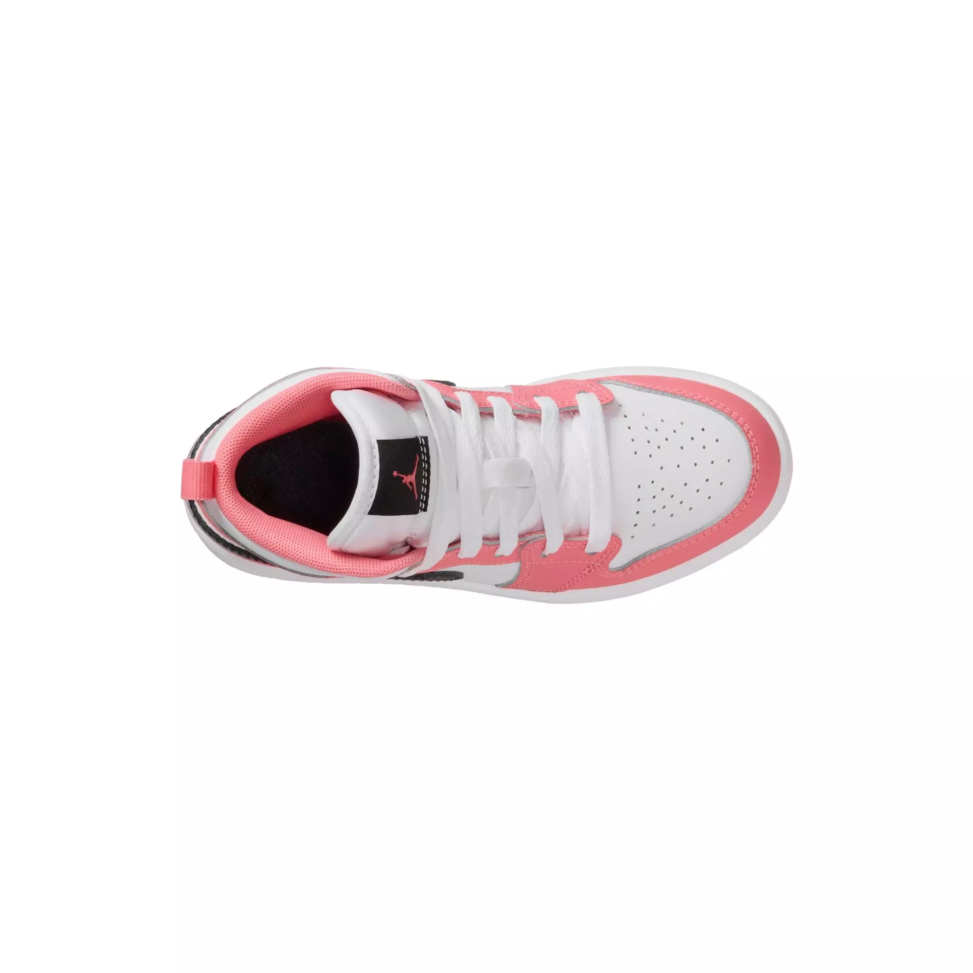 Jordan 1 Mid "Pink Gaze/Black/White" Preschool Girls' Shoe - PINK/BLACK