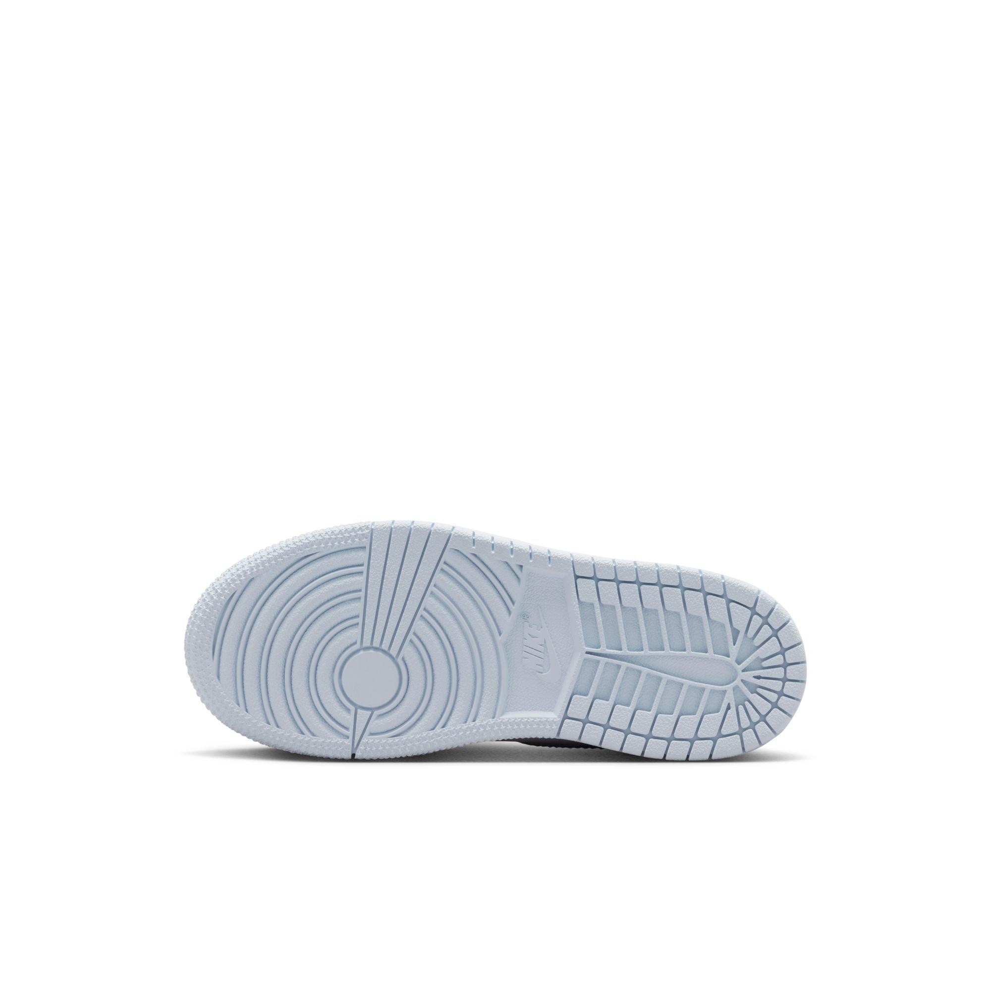 Jordan 1 Mid SE "Half Blue/Pale Ivory/White" Preschool Girls' Shoe - BLUE/PINK Thumbnail View 10