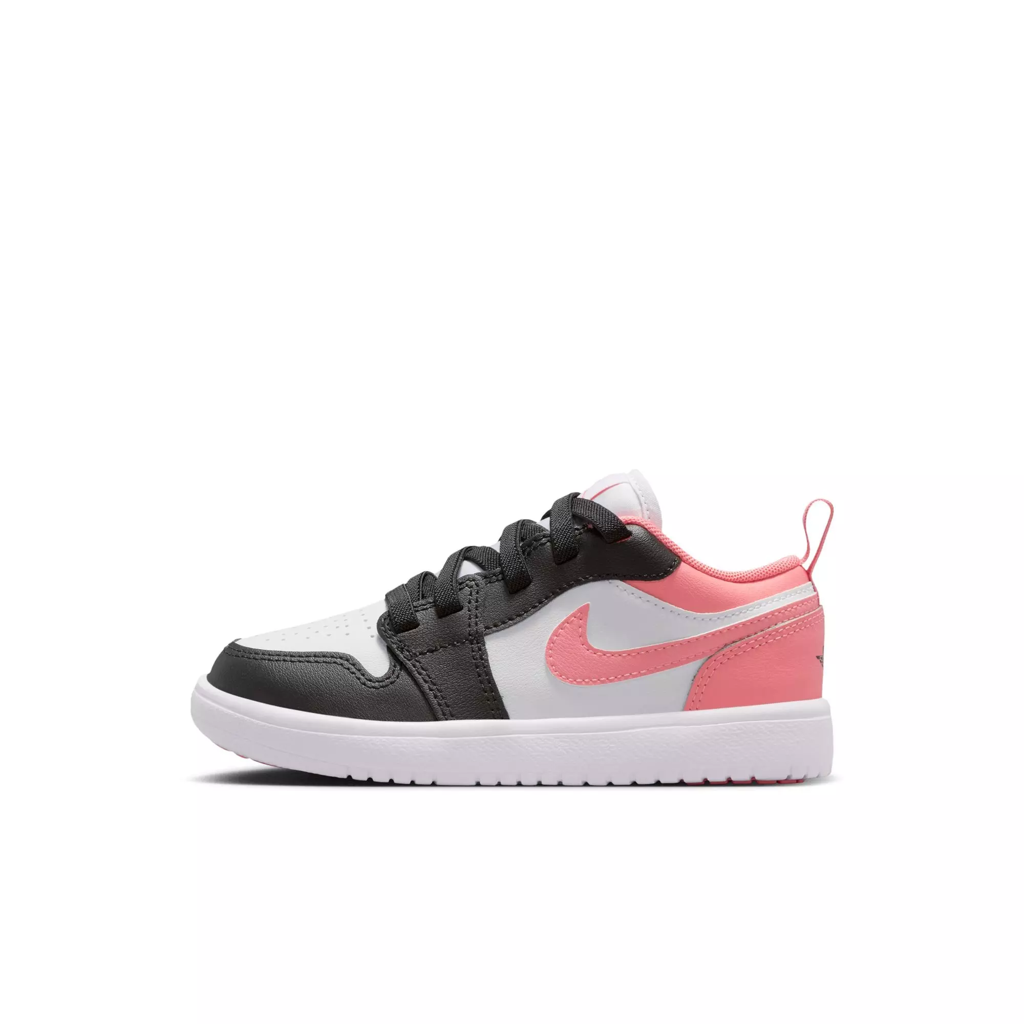 Jordan 1 Low Alt "Black/Pink Gaze/White" Preschool Girls' Shoe - BLACK/PINK