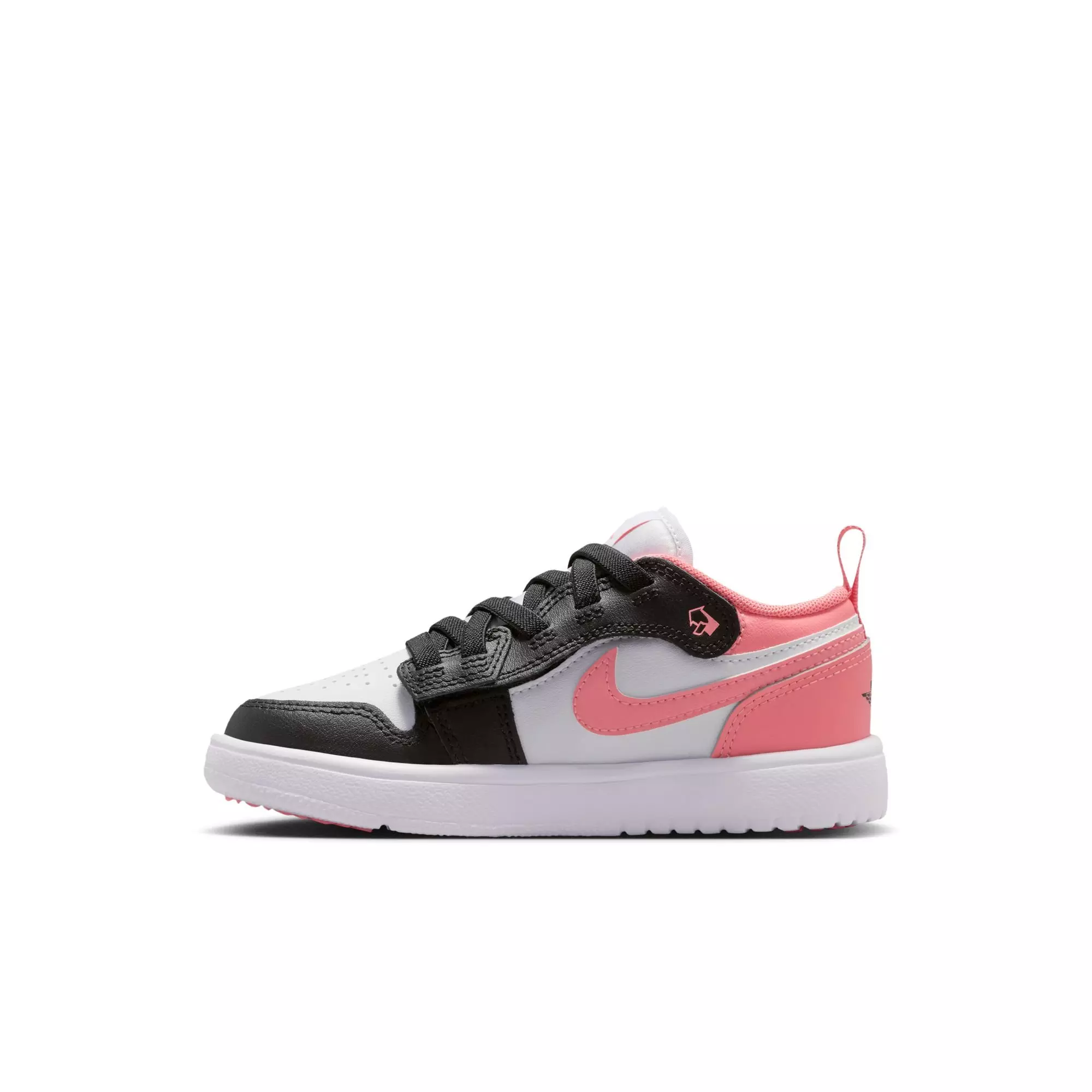 Jordan 1 Low Alt "Black/Pink Gaze/White" Preschool Girls' Shoe - BLACK/PINK