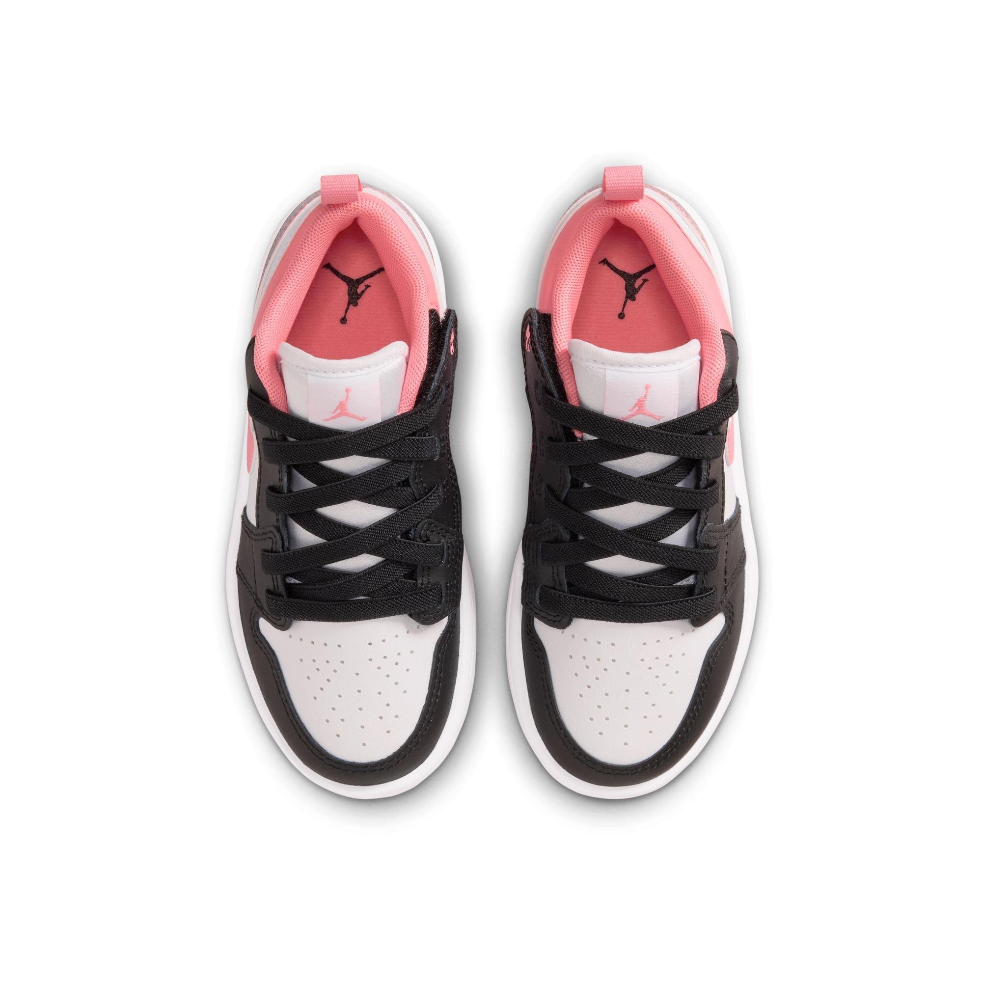 Jordan 1 Low Alt Preschool Girls' "Black/Pink Gaze/White" Shoe