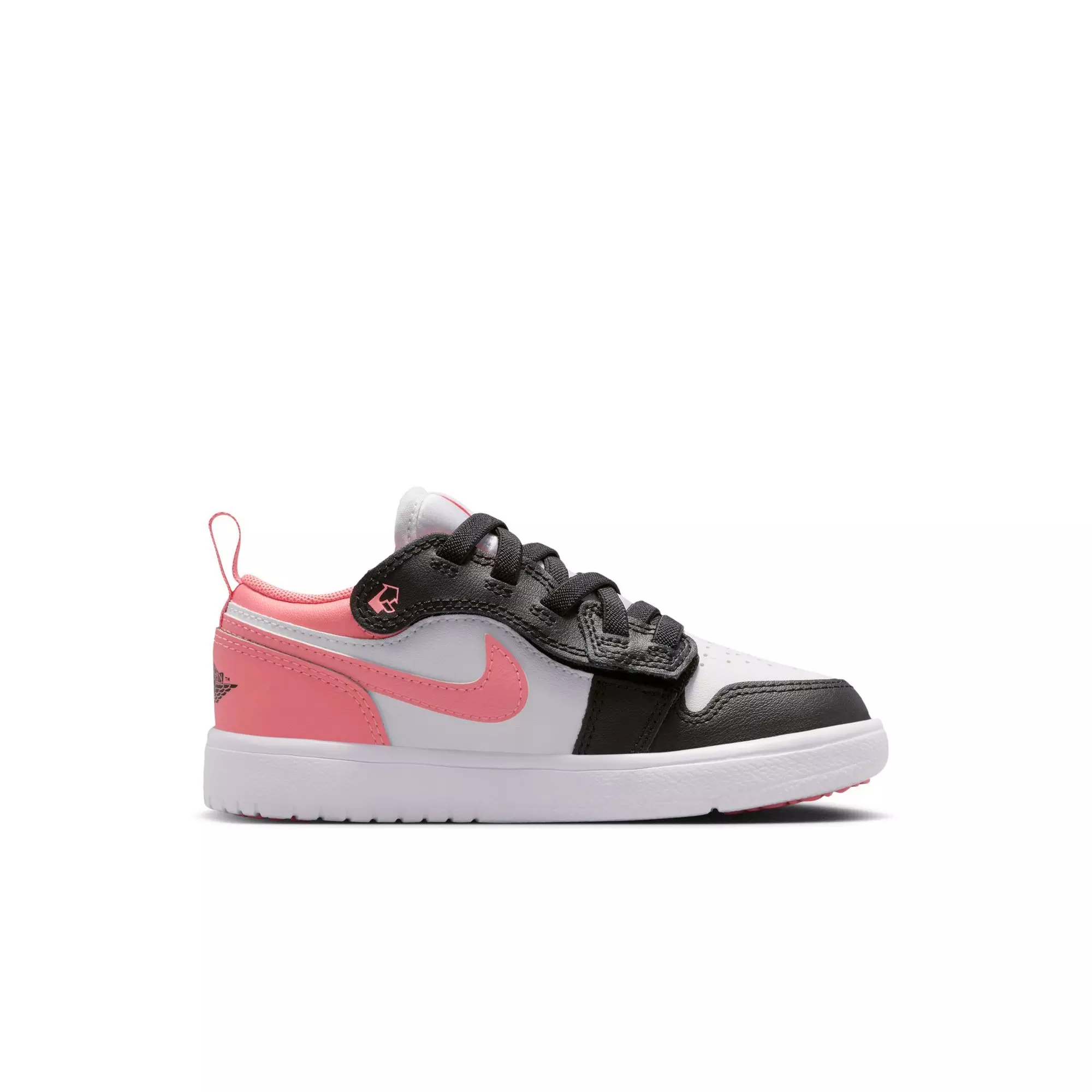 Jordan 1 Low Alt "Black/Pink Gaze/White" Preschool Girls' Shoe - BLACK/PINK