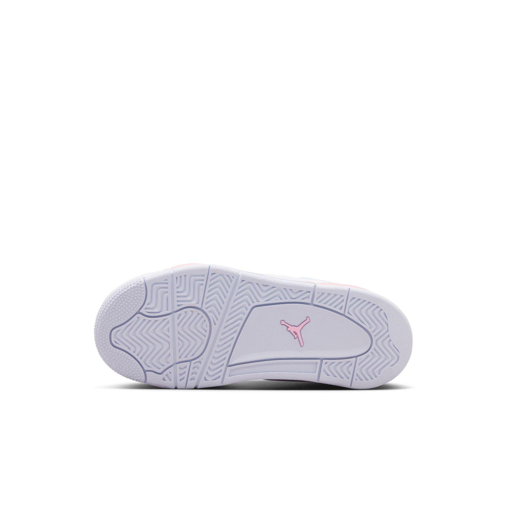 Jordan 4 Retro &ldquo;Valentine's Day&rdquo; Preschool Kids' Shoe - WHITE/SOFT PINK/HALF BLUE Thumbnail View 14