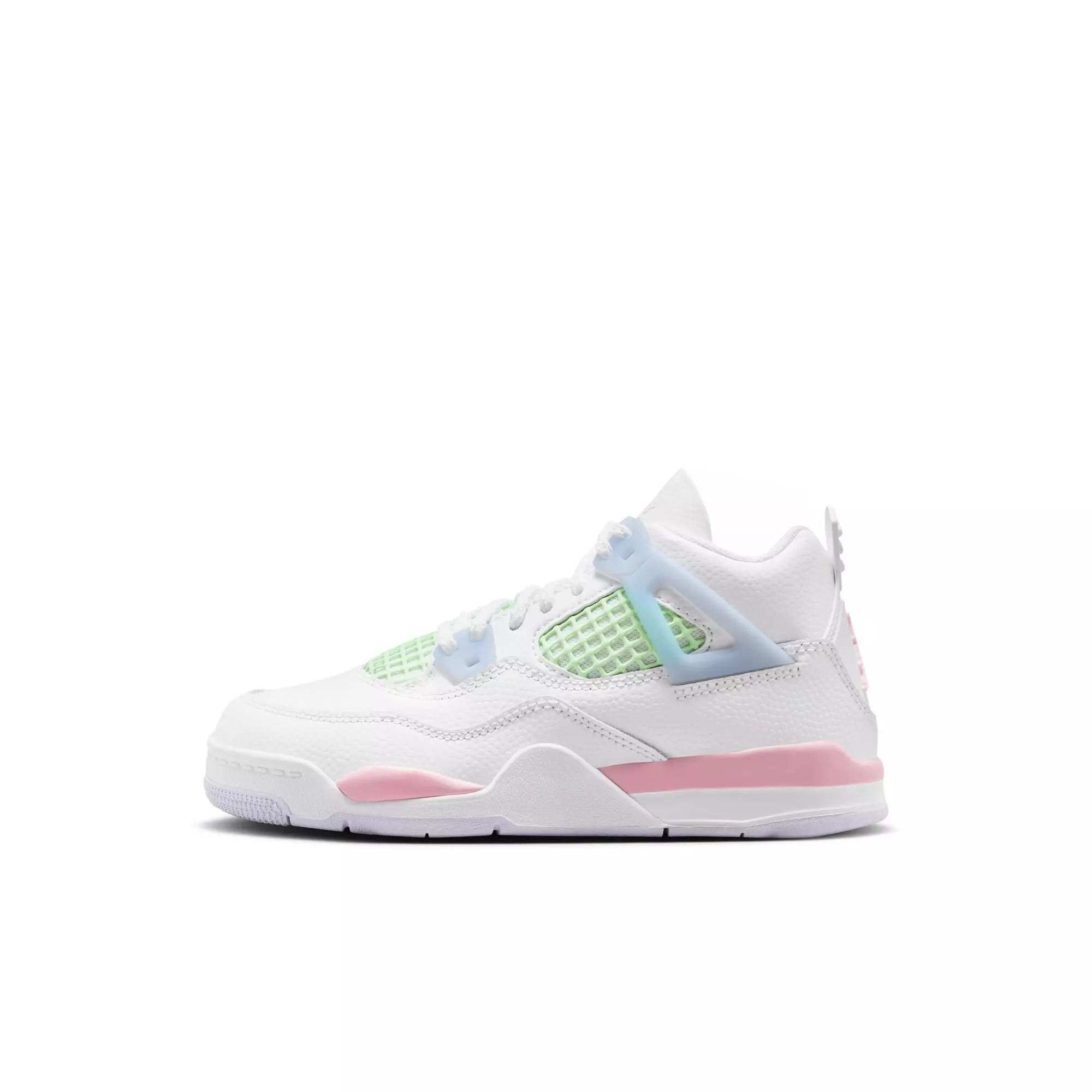 Jordan 4 Retro &ldquo;Valentine's Day&rdquo; Preschool Kids' Shoe - WHITE/SOFT PINK/HALF BLUE