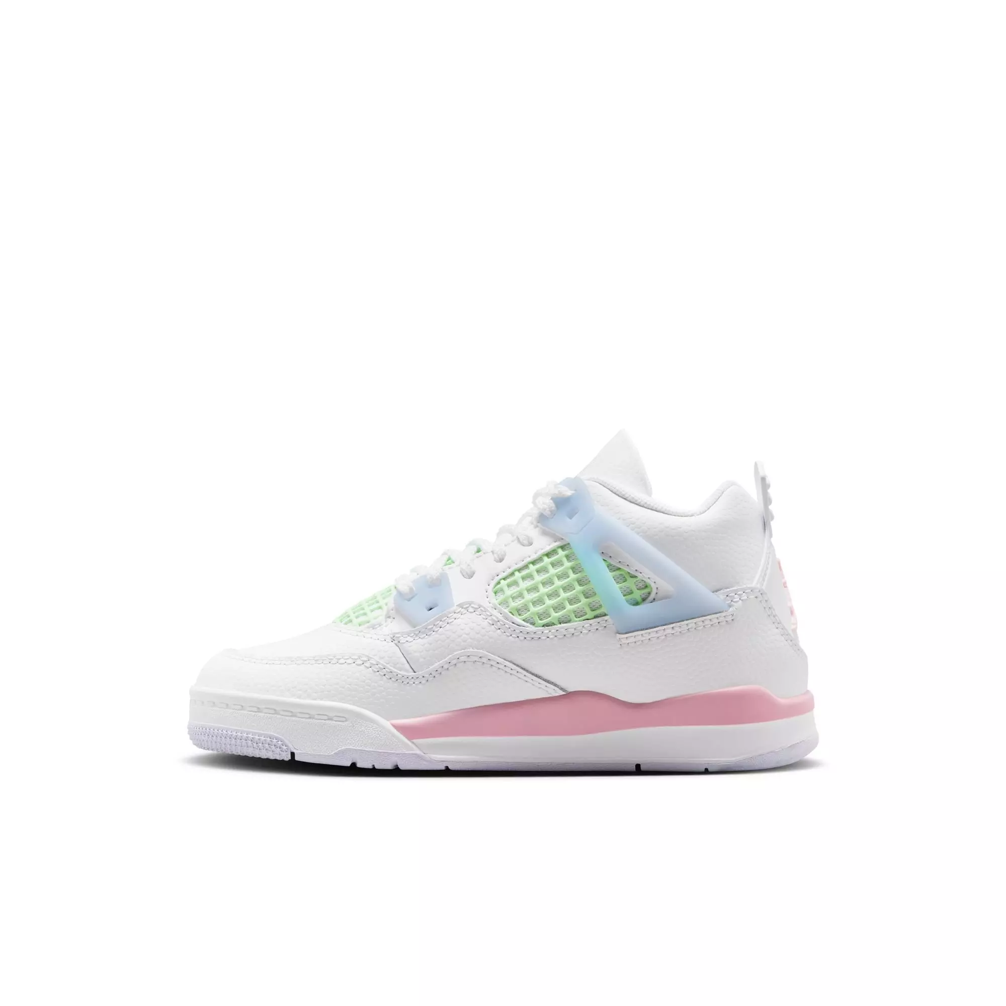 Jordan 4 Retro &ldquo;Valentine's Day&rdquo; Preschool Kids' Shoe - WHITE/SOFT PINK/HALF BLUE