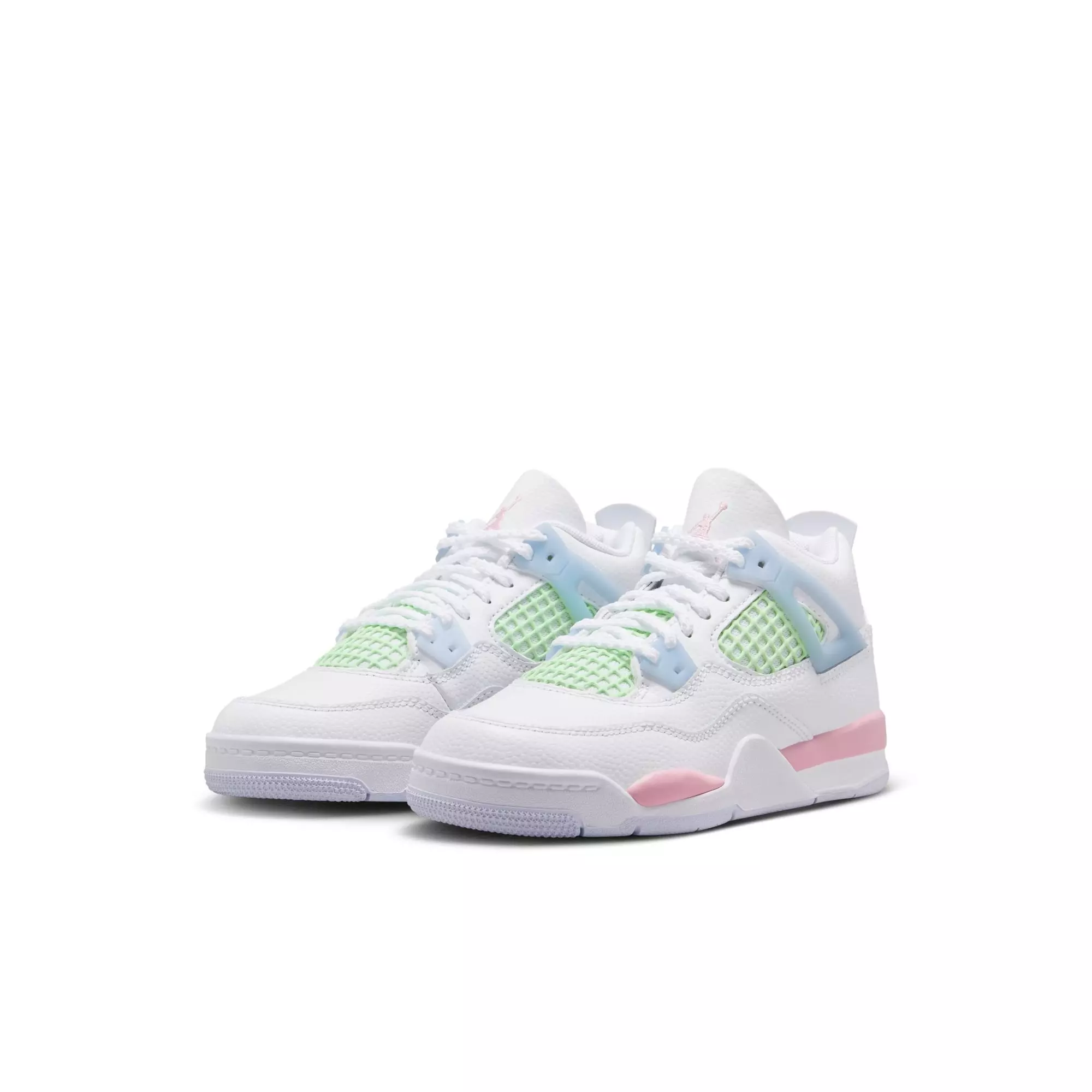 Jordan 4 Retro &ldquo;Valentine's Day&rdquo; Preschool Kids' Shoe - WHITE/SOFT PINK/HALF BLUE