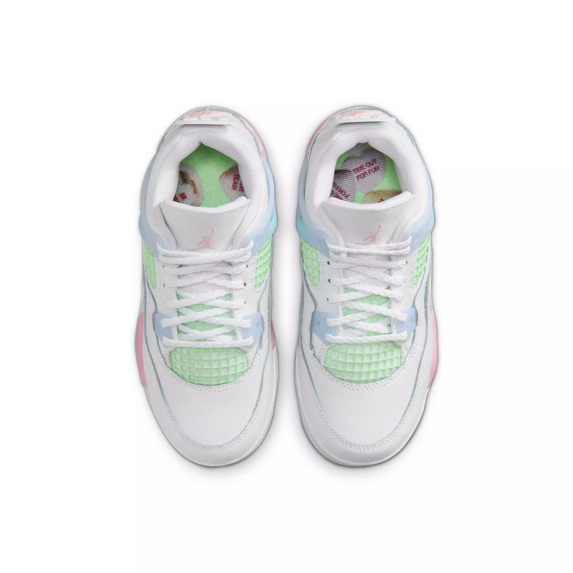 Jordan 4 Retro &ldquo;Valentine's Day&rdquo; Preschool Kids' Shoe - WHITE/SOFT PINK/HALF BLUE
