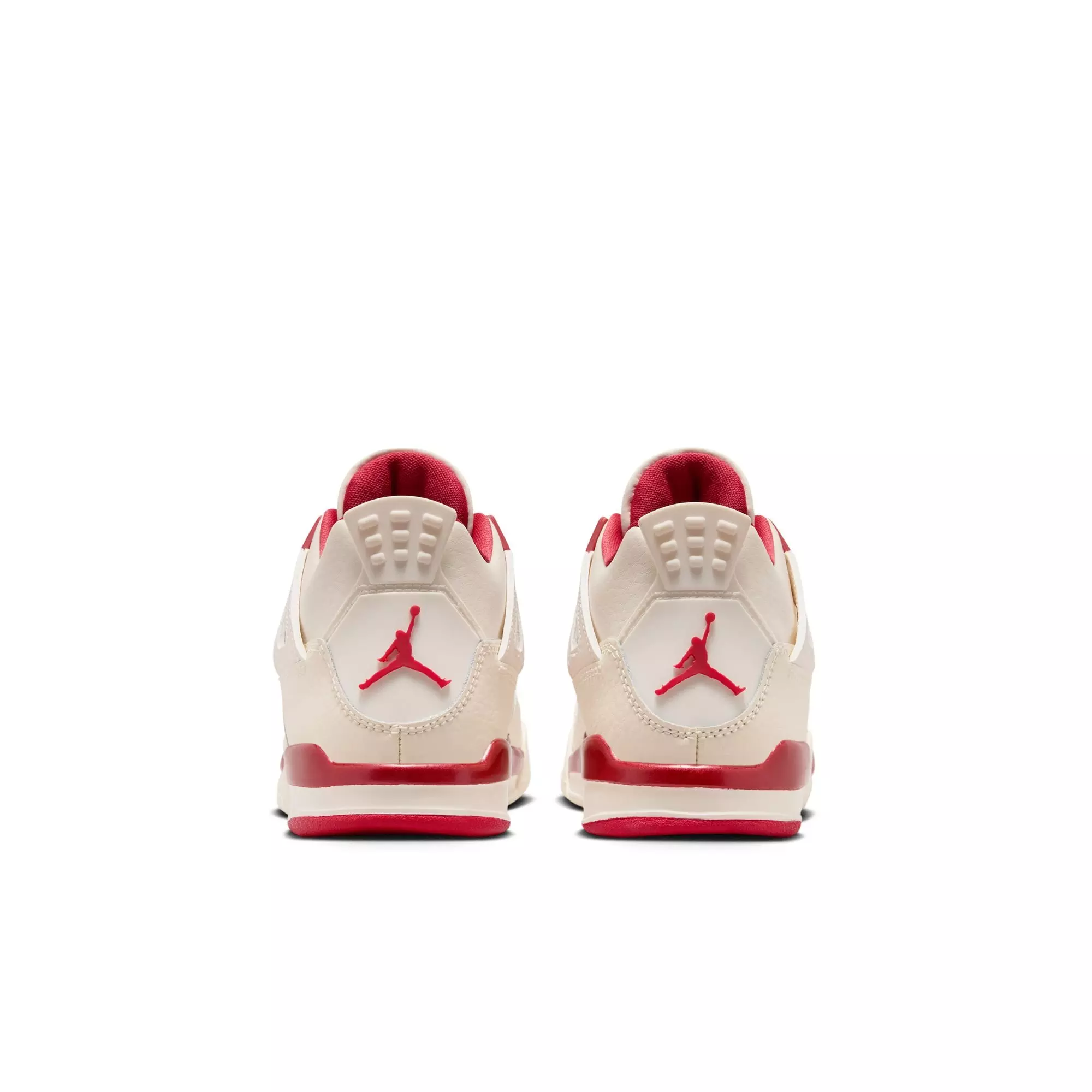 Jordan 4 Retro &ldquo;Sierra Red&rdquo; Preschool Girls' Shoe - PALE IVORY/SIERRA RED