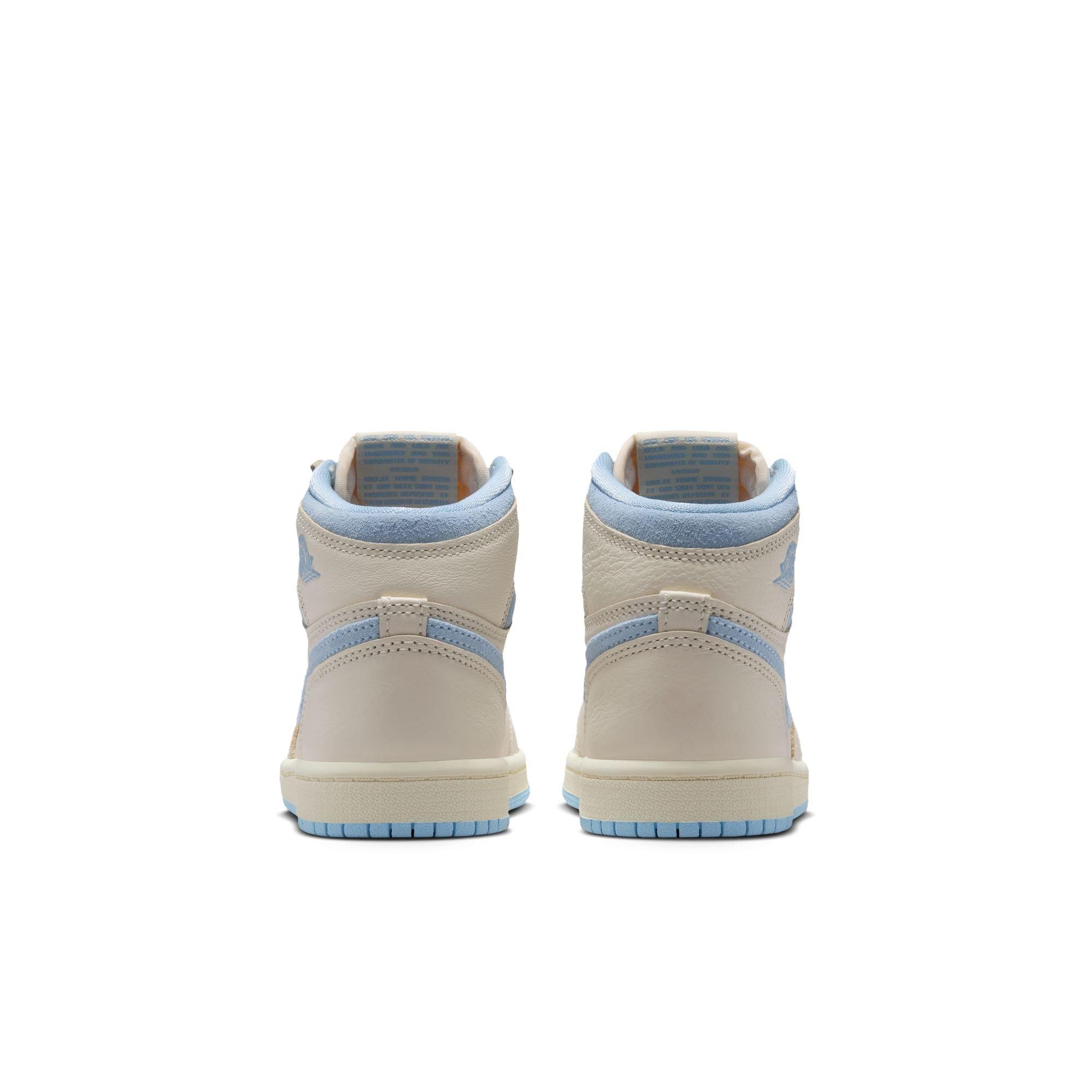 Jordan 1 Retro High OG &ldquo;Psychic Blue&rdquo; Preschool Girls' Shoe - PALE IVORY/PSYCHIC BLUE/COCONUT MILK Thumbnail View 11