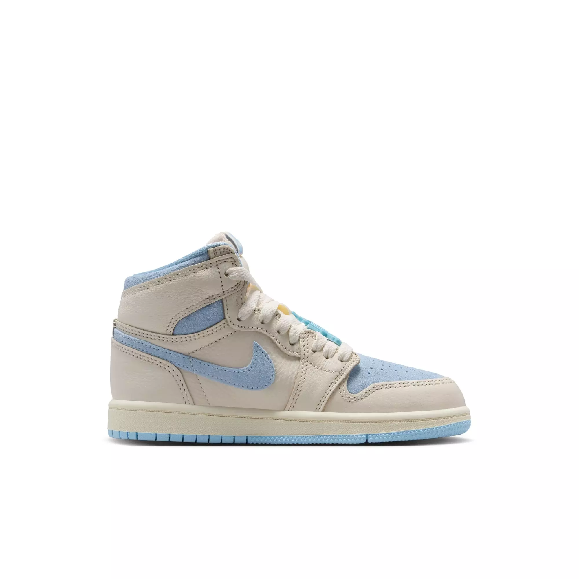 Jordan 1 Retro High OG &ldquo;Psychic Blue&rdquo; Preschool Girls' Shoe - PALE IVORY/PSYCHIC BLUE/COCONUT MILK