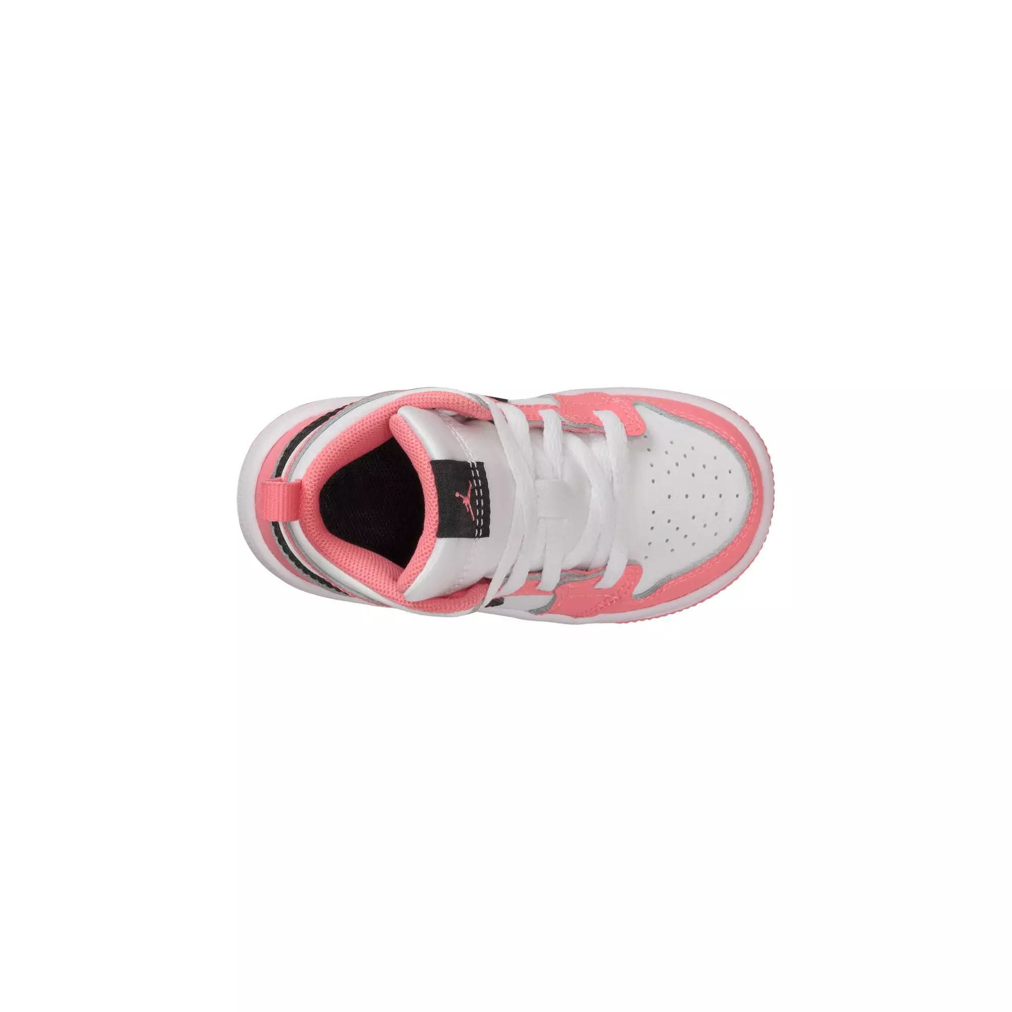 Jordan 1 Mid "Pink Gaze/Black/White" Toddler Girls' Shoe - PINK/BLACK