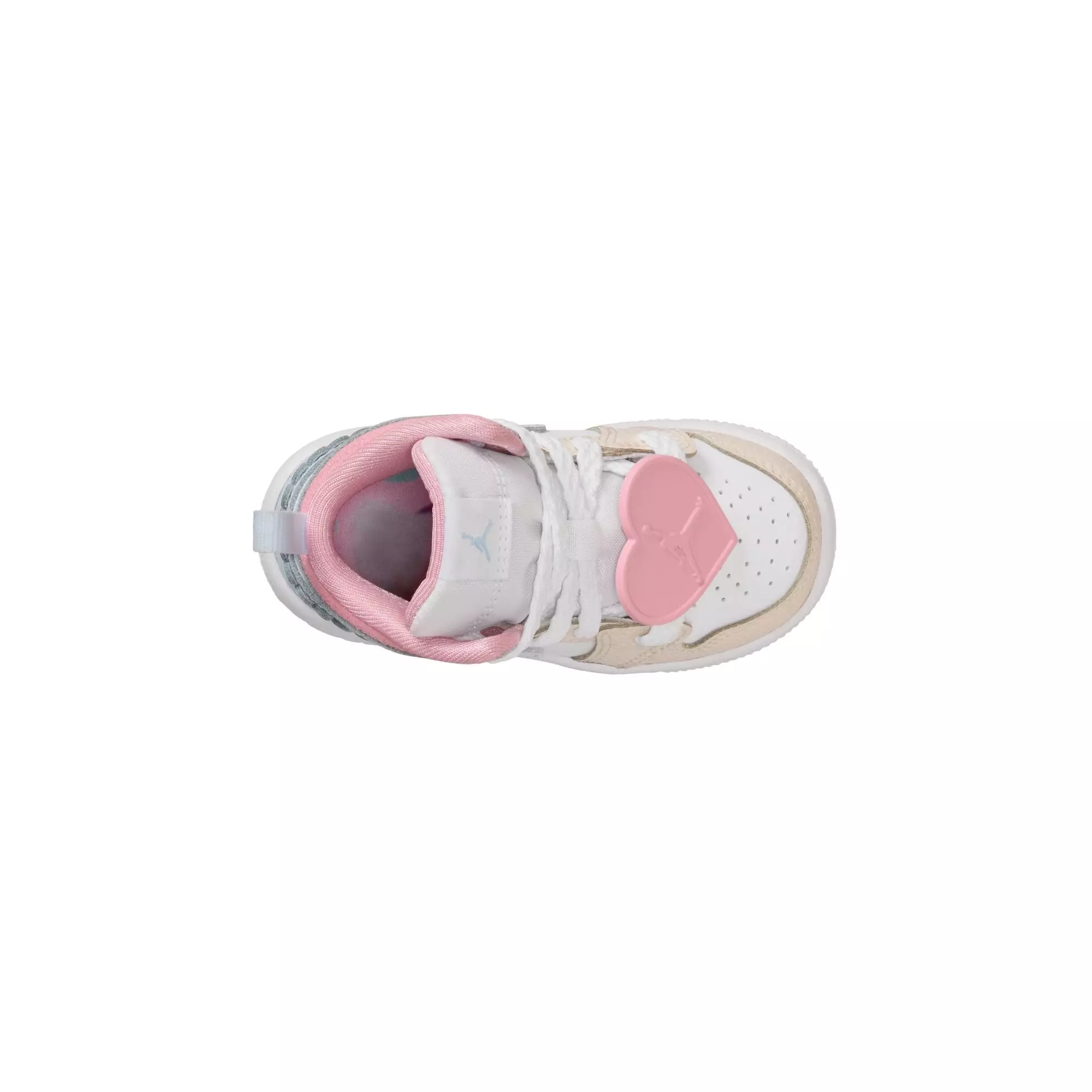 Jordan 1 Mid SE "Half Blue/Pale Ivory/White" Toddler Girls' Shoe - BLUE/PINK