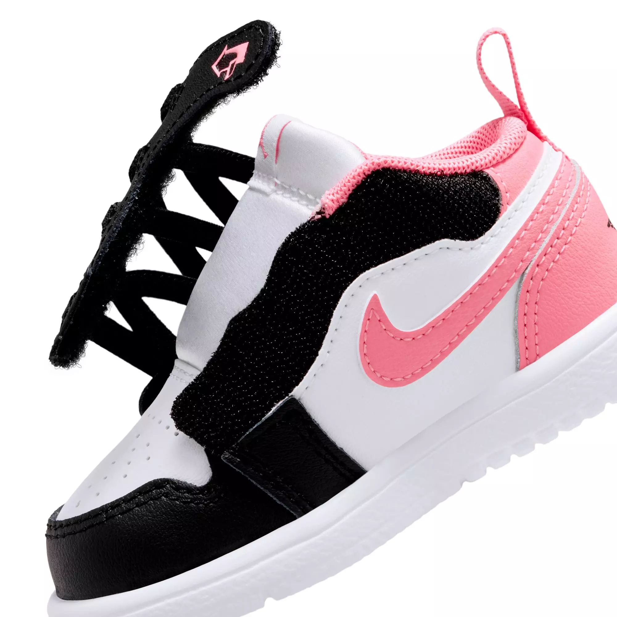 Jordan 1 Low Alt "Black/Pink Gaze/White" Toddler Girls' Shoe - BLACK/PINK