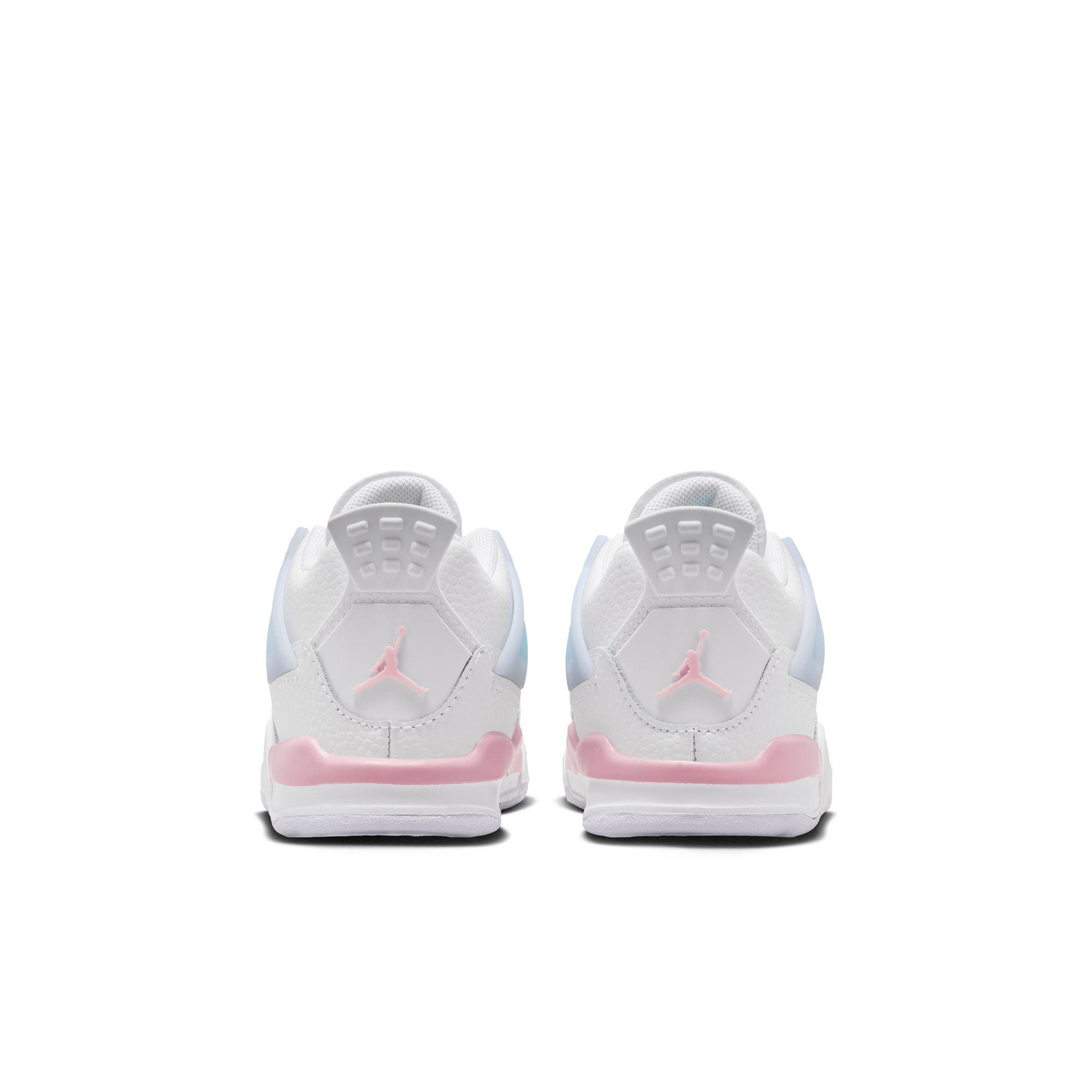 Jordan 4 Retro &ldquo;Valentine's Day&rdquo; Toddler Kids' Shoe - WHITE/SOFT PINK/HALF BLUE Thumbnail View 11