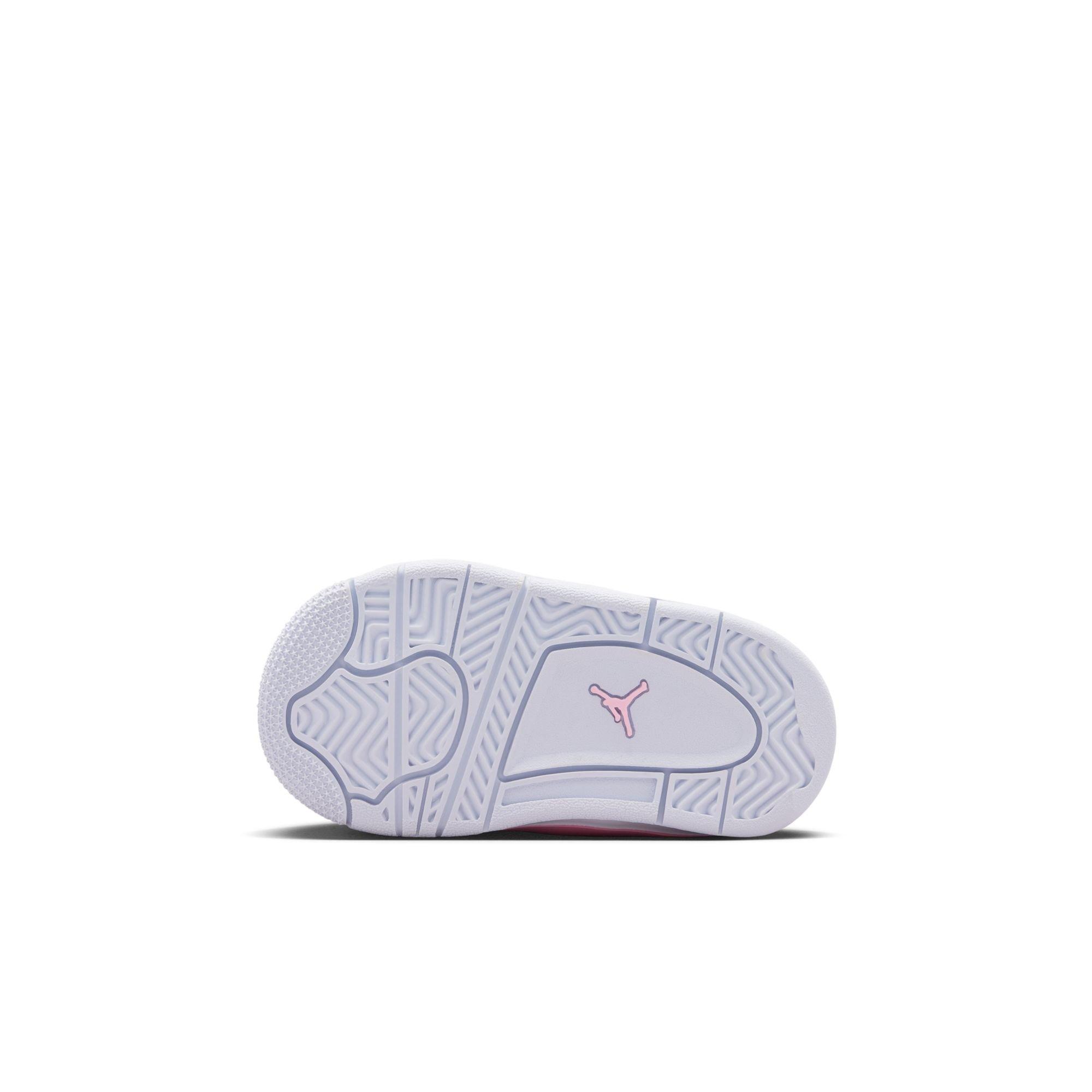 Jordan 4 Retro &ldquo;Valentine's Day&rdquo; Toddler Kids' Shoe - WHITE/SOFT PINK/HALF BLUE Thumbnail View 13