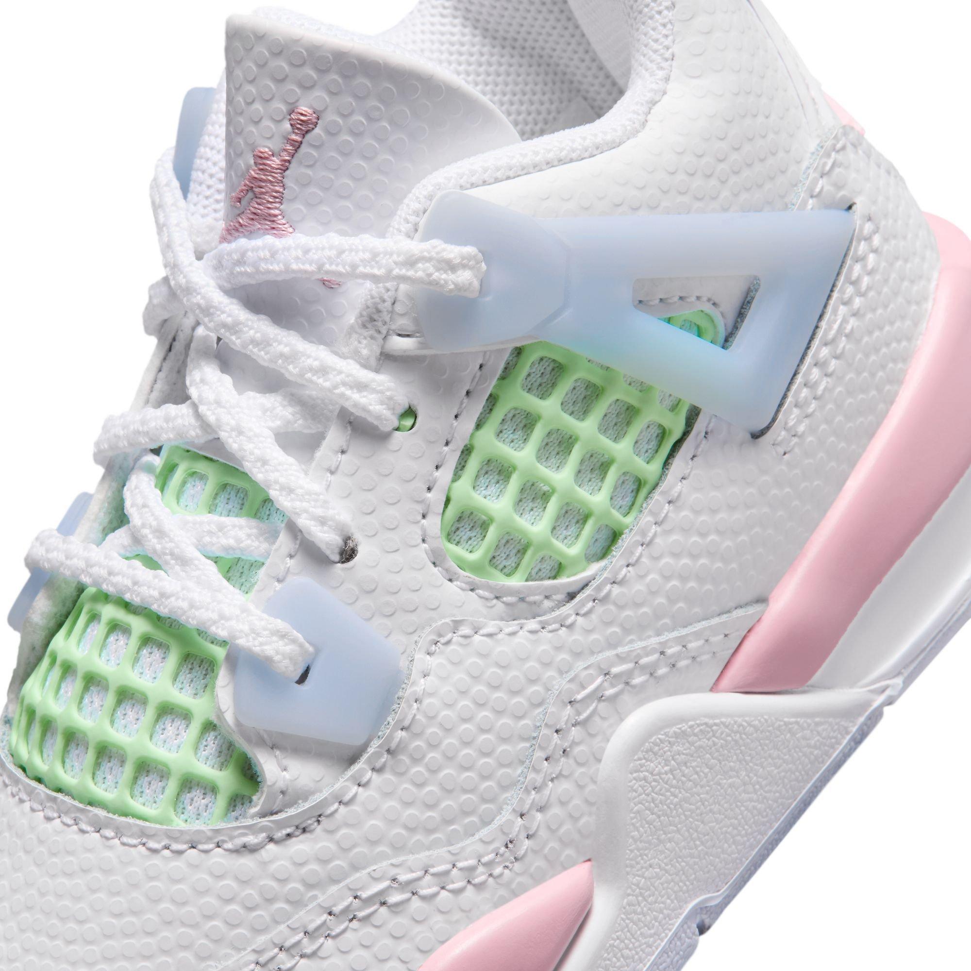 Jordan 4 Retro &ldquo;Valentine's Day&rdquo; Toddler Kids' Shoe - WHITE/SOFT PINK/HALF BLUE Thumbnail View 5