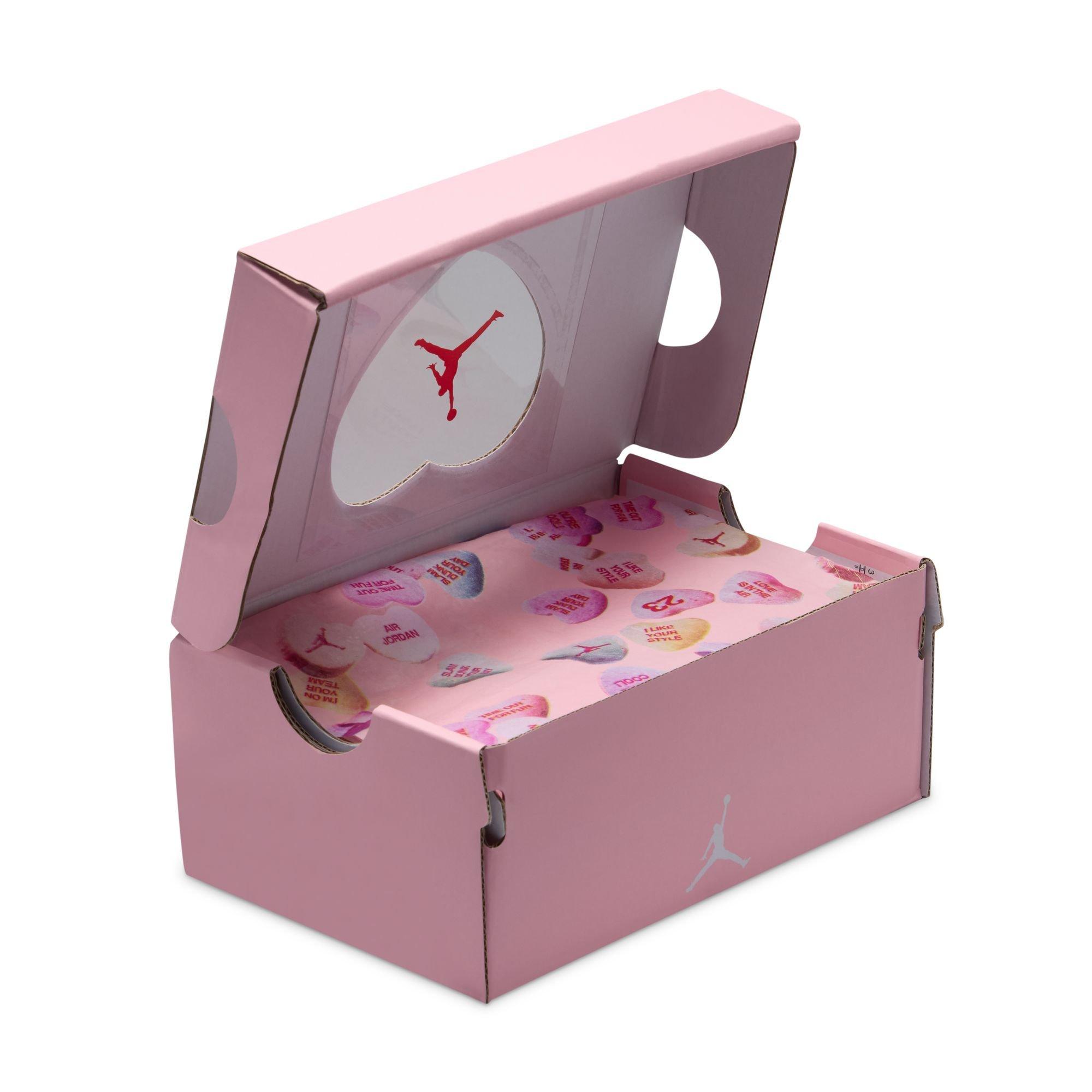 Jordan 4 Retro &ldquo;Valentine's Day&rdquo; Toddler Kids' Shoe - WHITE/SOFT PINK/HALF BLUE Thumbnail View 7