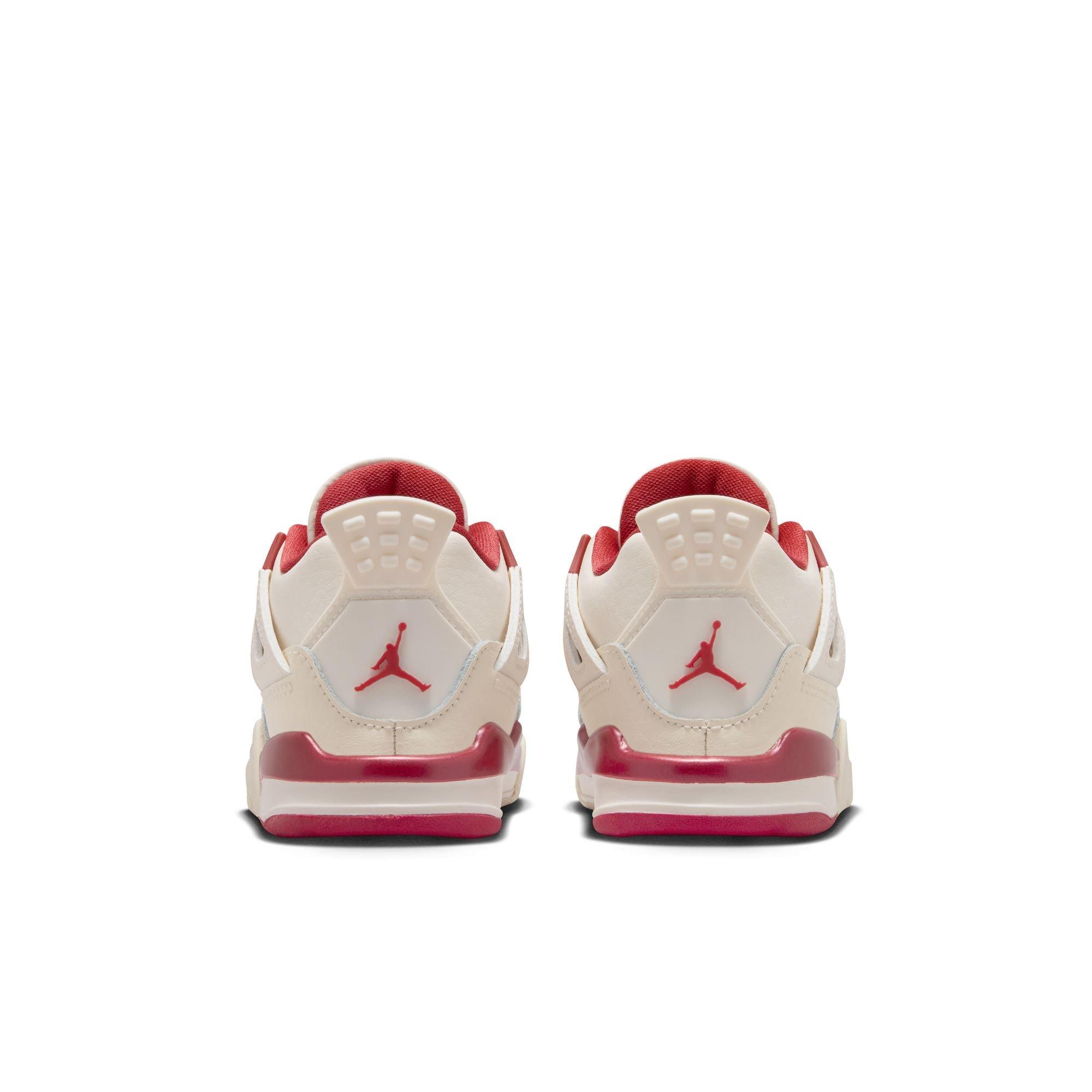 Jordan 4 Retro &ldquo;Sierra Red&rdquo; Toddler Girls' Shoe - PALE IVORY/SIERRA RED Thumbnail View 8